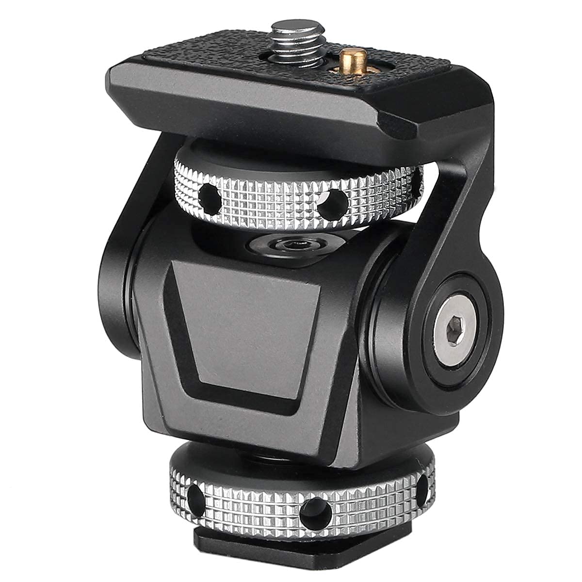 Dslr Camera Field Monitor Mount Holder With Cold Shoe For 5 Inch And 7 Inch Monitor, Swivel 360 And 180 Tilt For Video Shooting