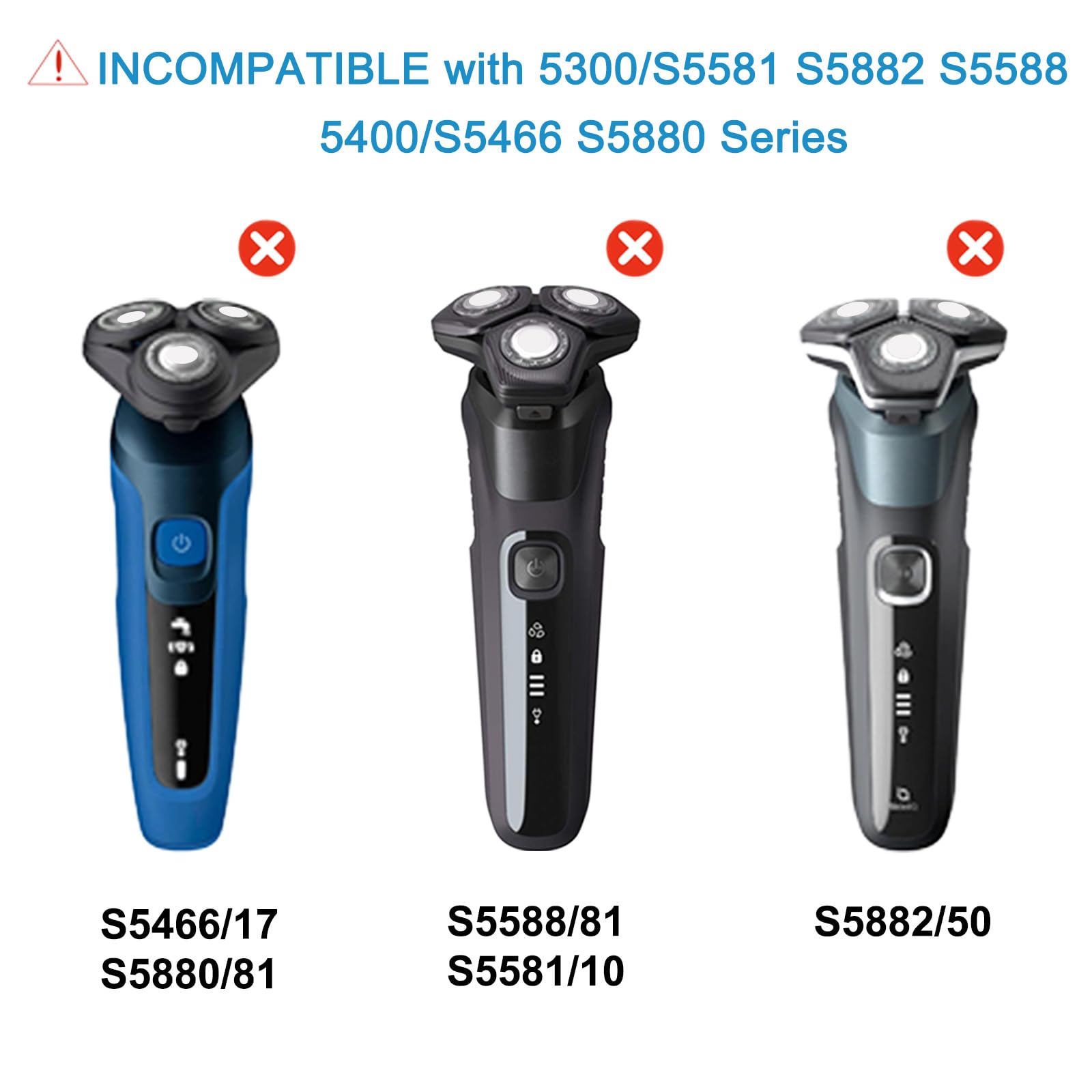 Sh50 Replacement Heads, 5000 Replacement Blades, Sh50 Replacement Blades, 3Pc Pack