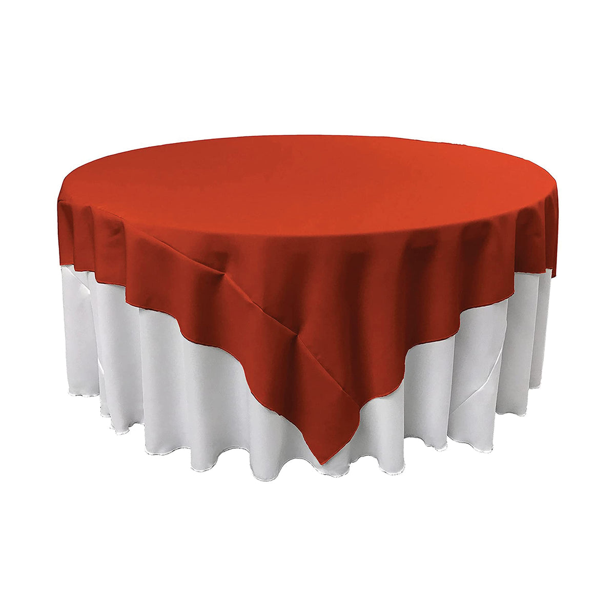 La Linen Polyester Poplin Washable Square Tablecloth, Stain And Wrinkle Resistant Table Cover 72X72, Fabric Table Cloth For Dinn