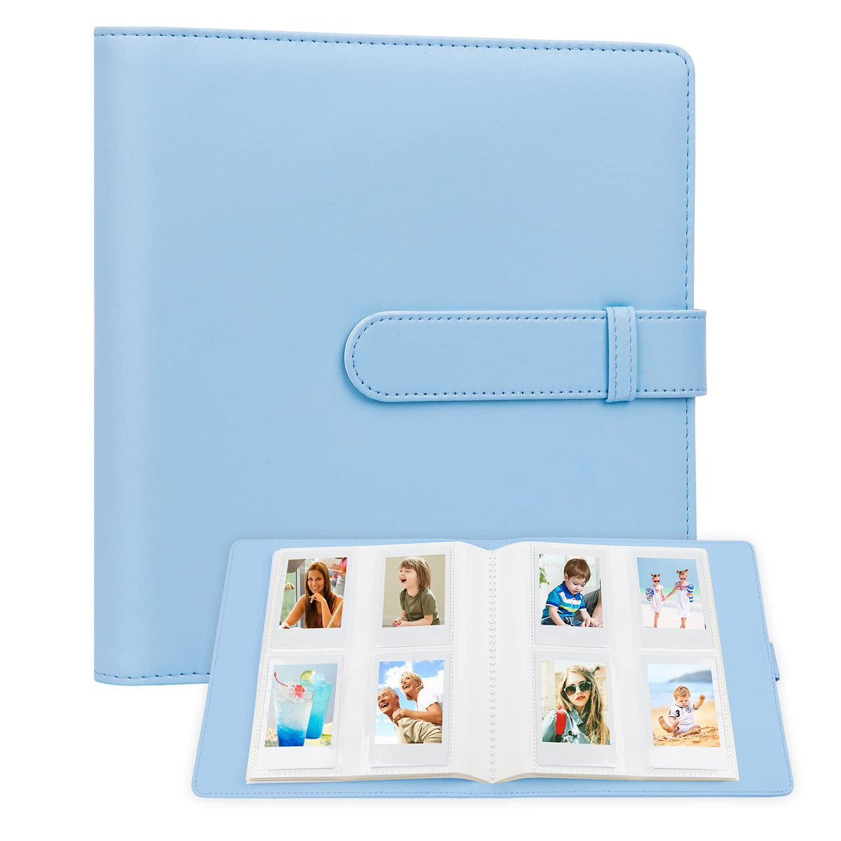 256 Photos Album For Fujifilm Instax Mini Camera/Polaroid 2�X3�Pictures, 2X3 Photo Album Book For Fujifilm Instax Mini 11 12 9 90 70 40 8 Instant Camera,Blue