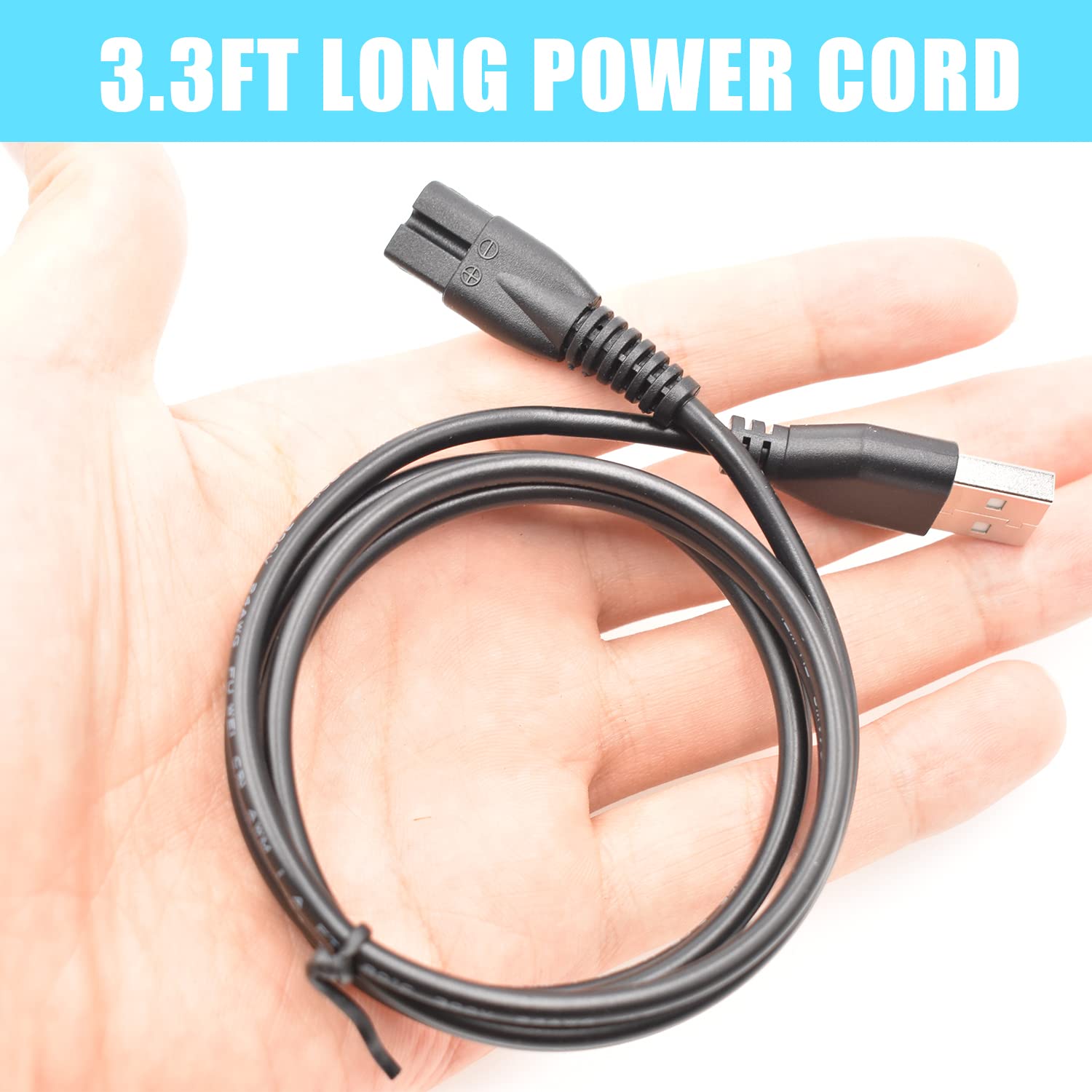 Boeea Charger Cable Compatible With Meridian Grooming Electric Shaver Trimmer Replacement Charging Cable Power Cord Supply Adapt