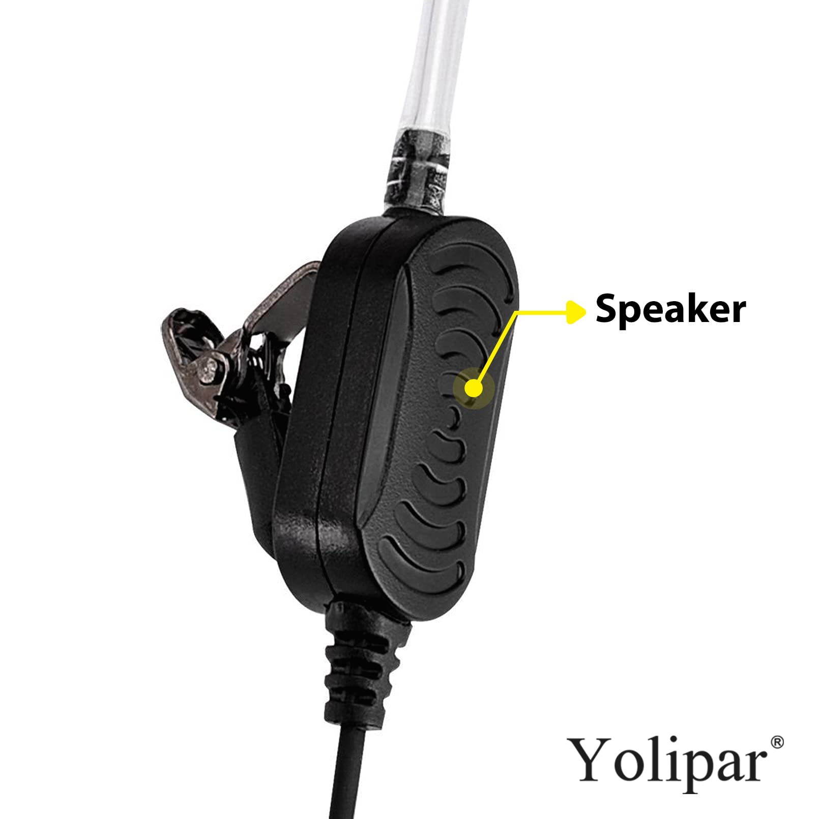 Yolipar New Hd Mic Single Wire Earpiece Surveillance Kit Compatible With Retevis Baofeng, Btech, Kenwood, Arcshell Ar 5 Walkie T