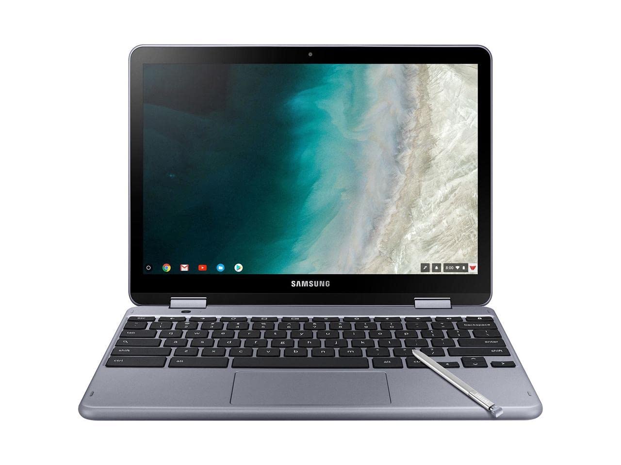 Samsung Chromebook Plus V2, 2-in-1, 4GB RAM, 32GB eMMC, 13MP Camera, Chrome OS, 12.2, 16:10 Aspect Ratio, Stealth Silver (XE521Q