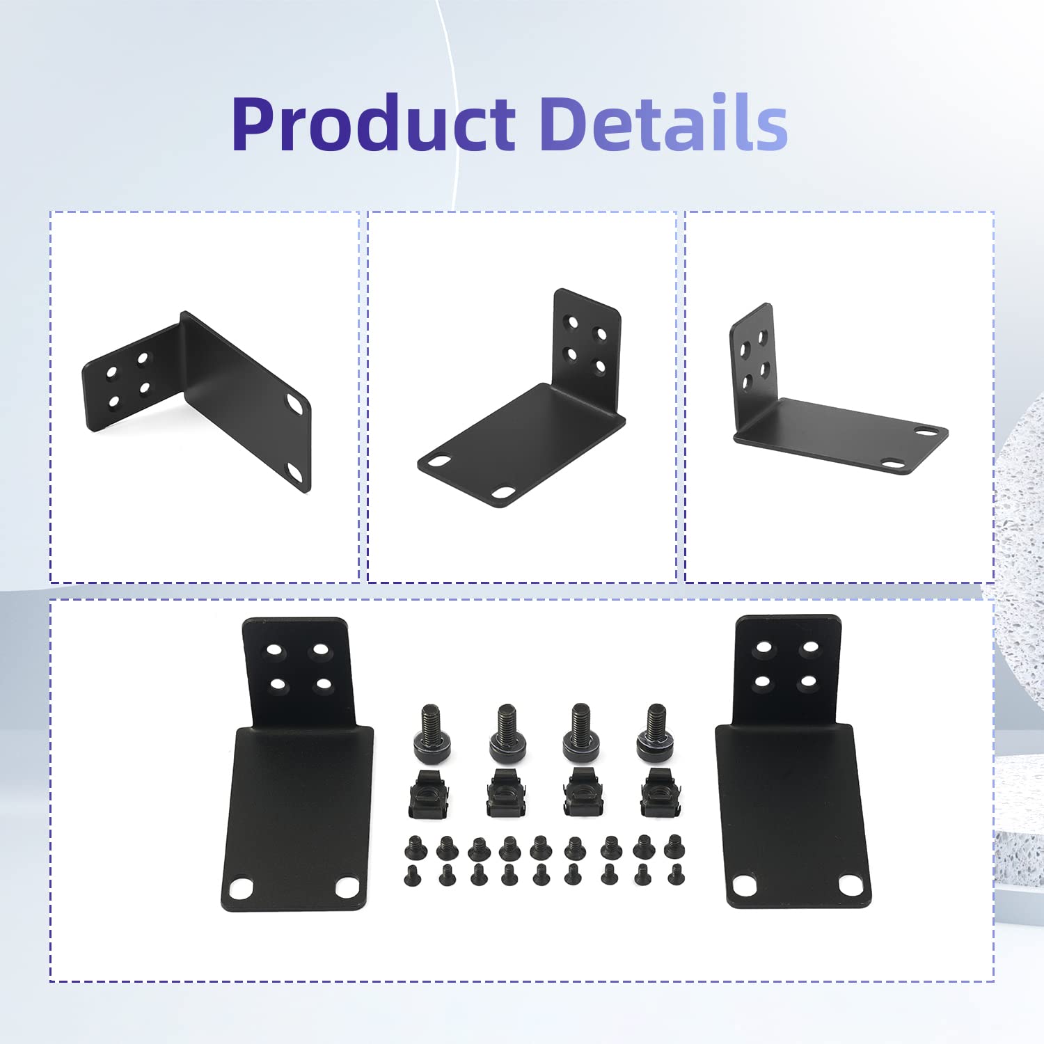 Phyinlan Rack Mount Kit 19 Inch Rack Ears For Dell Powerconnect Series And Some Buffalo Gu/Mp Series Switches