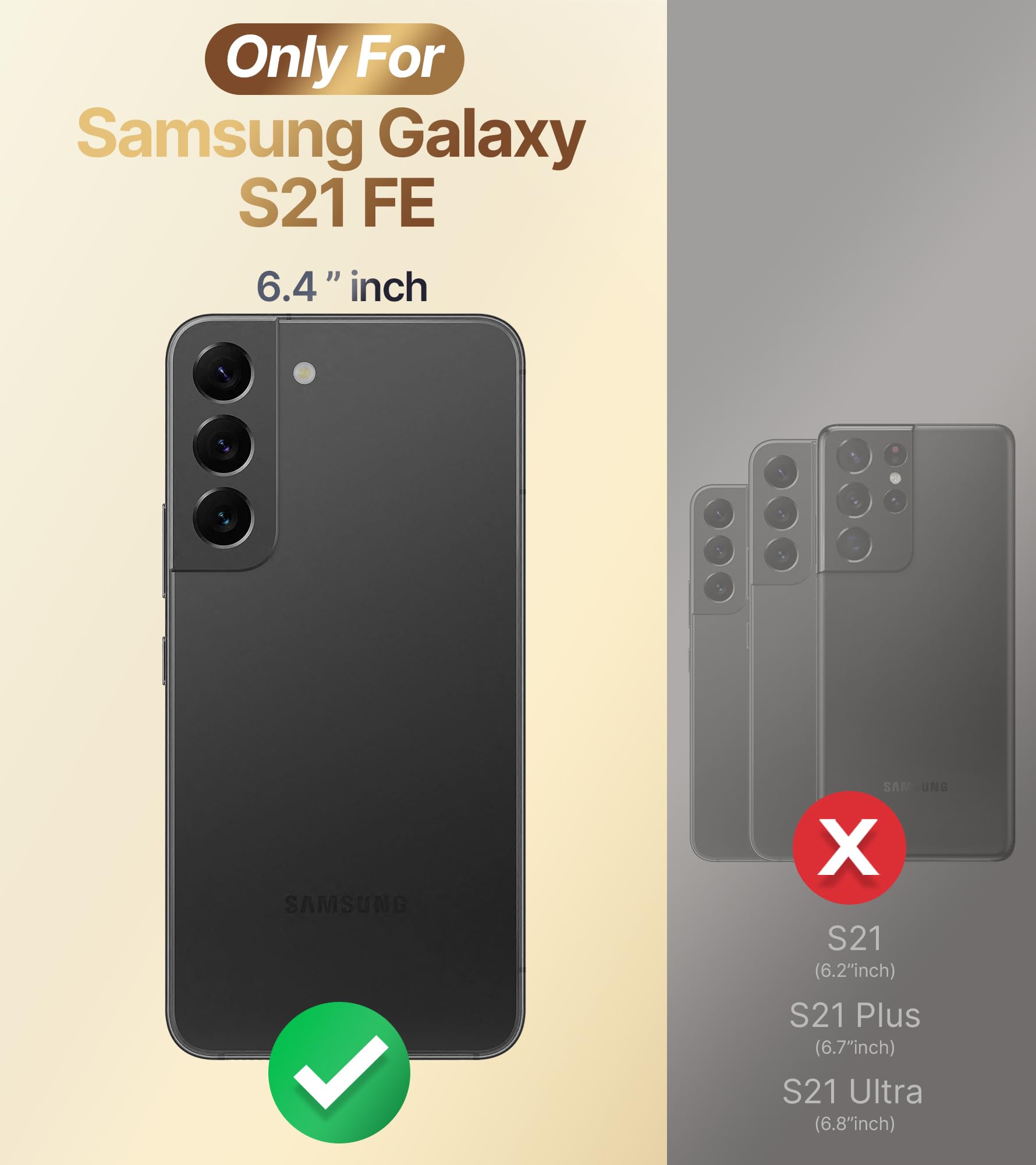 Xyz For Galaxy S21 Fe Case With Stand, For Samsung Galaxy S21 Fe Case With Double Ring, Women Girls Bling Luxury Protective Phon