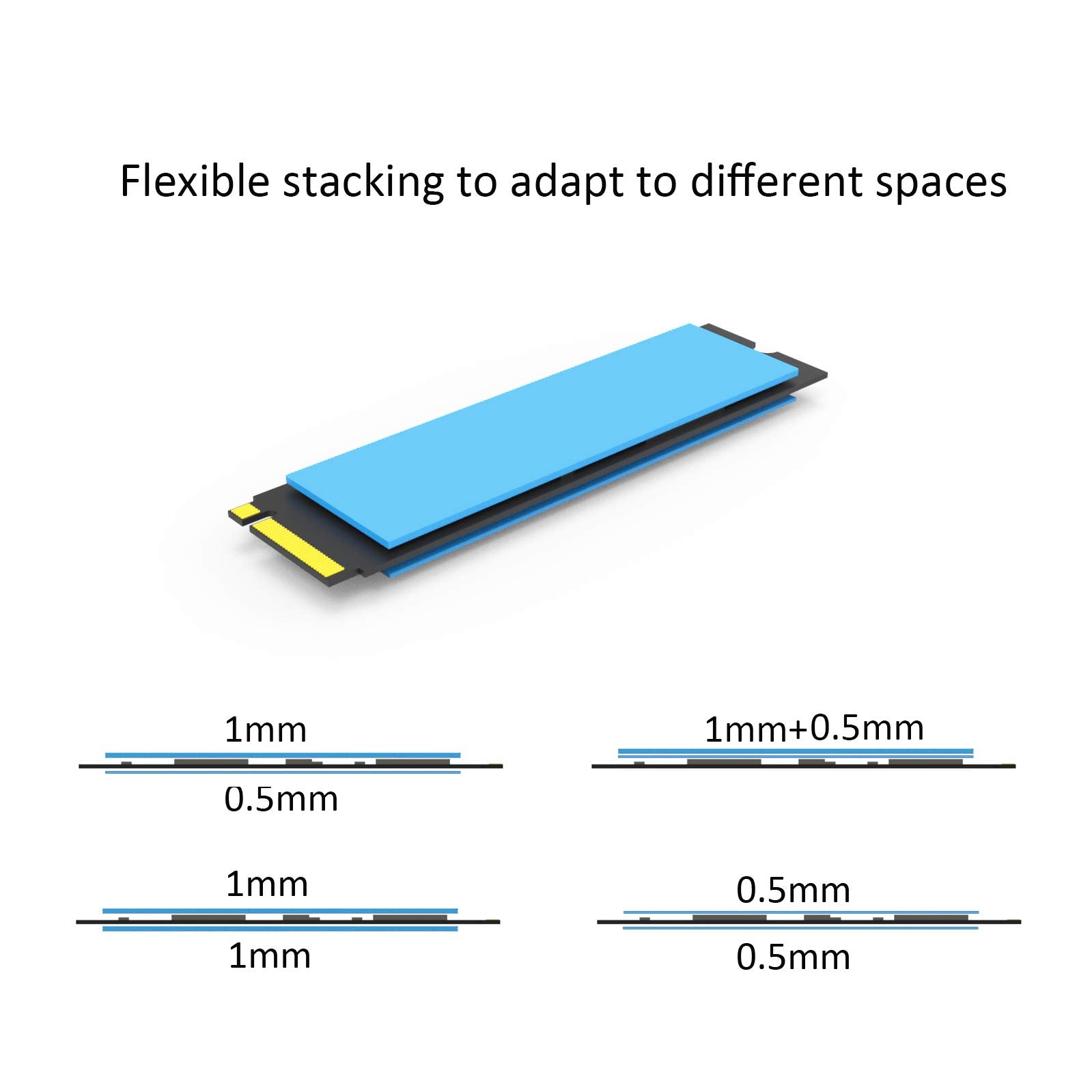 [10 Packs] Glotrends M.2 Thermal Pad Fit For M.2 Ssd, Fit For Nvme Ssd, Fit For Ps5 Ssd, Fit For 2280 M.2 Heatsink, Etc.