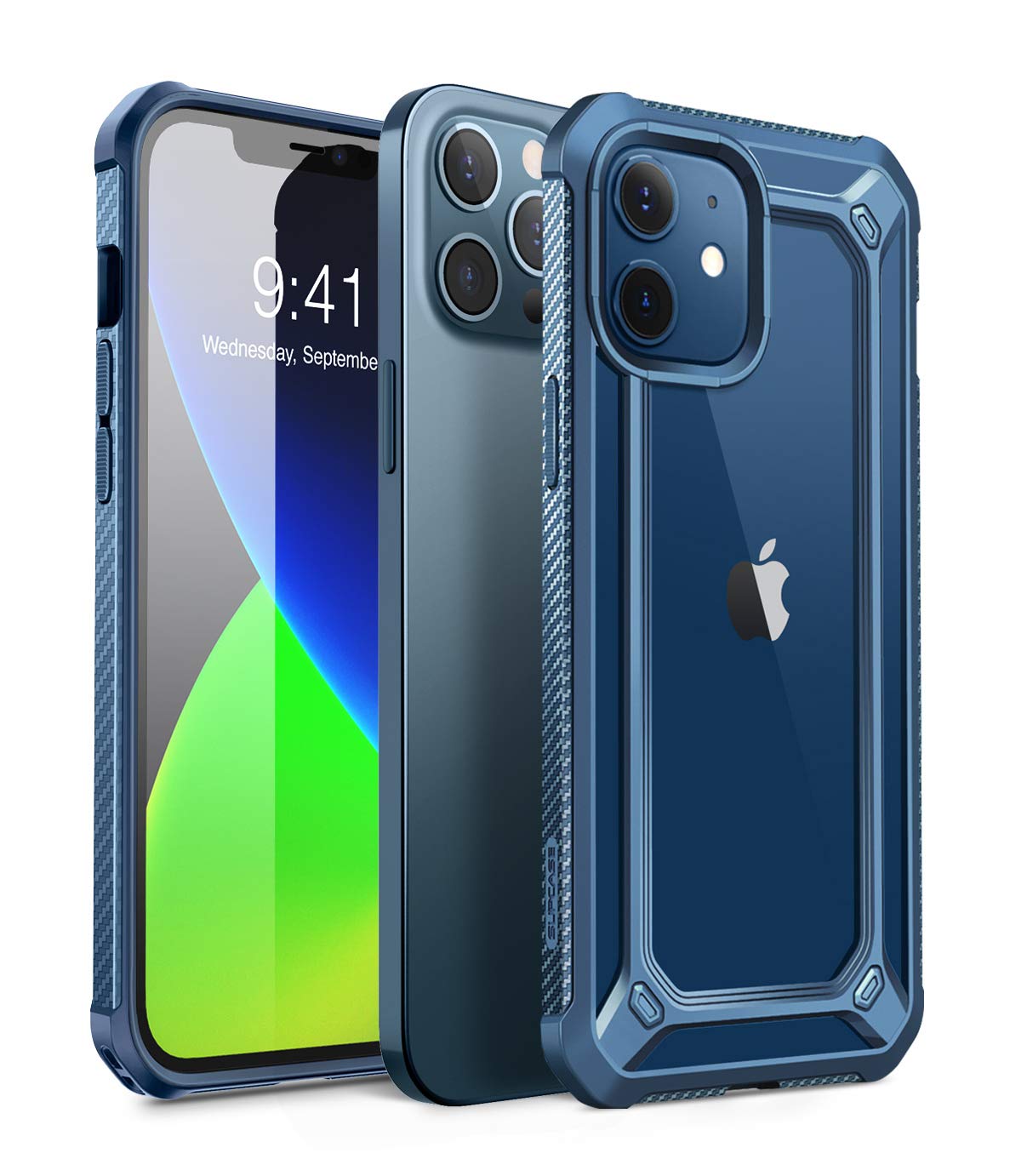 Supcase Unicorn Beetle Exo Series Case For Iphone 12 / Iphone 12 Pro (2020 Release) 6.1 Inch, Premium Hybrid Protective Clear Bu
