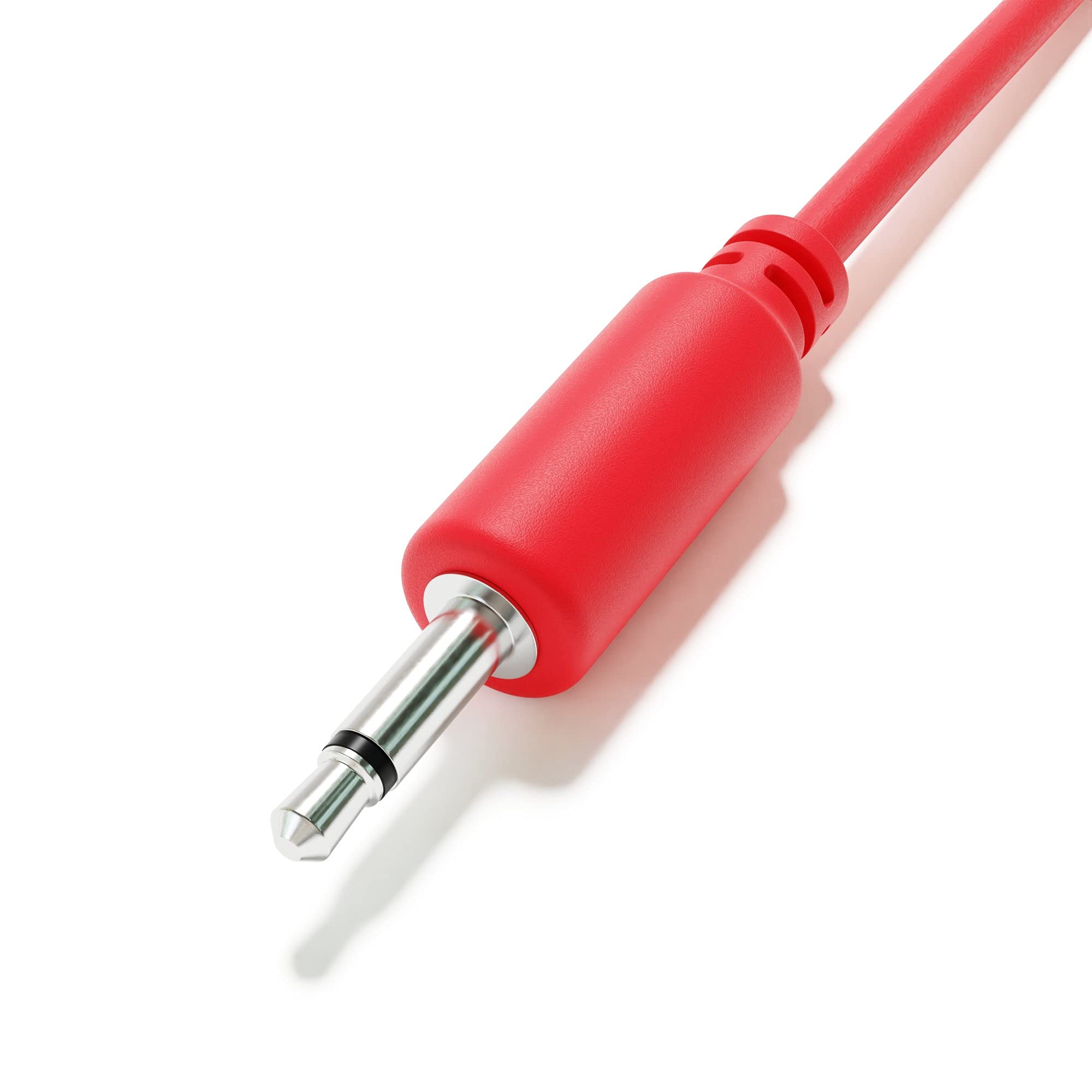 Excelvalley - 5-Pack - Mono Modular Patch Cables - Ts 3.5Mm 1/8 Eurorack Synthesizer [Red | 20 Cm - 7.87]