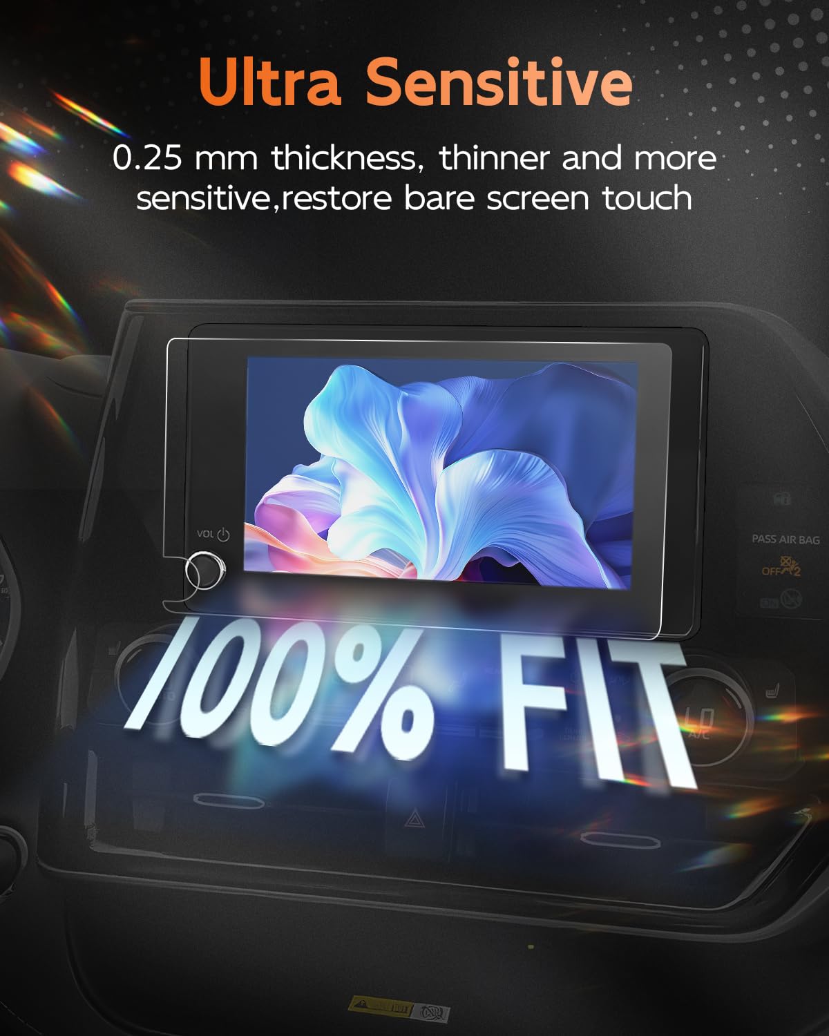 Cdefg (2Pcs Highlander Anti Reflection Screen Protector, 2Pcs, For 2023 2024 2025 Toyota Highlander Accessories L/Le 8' Touchscreen, Ultra Clear Anti Glare