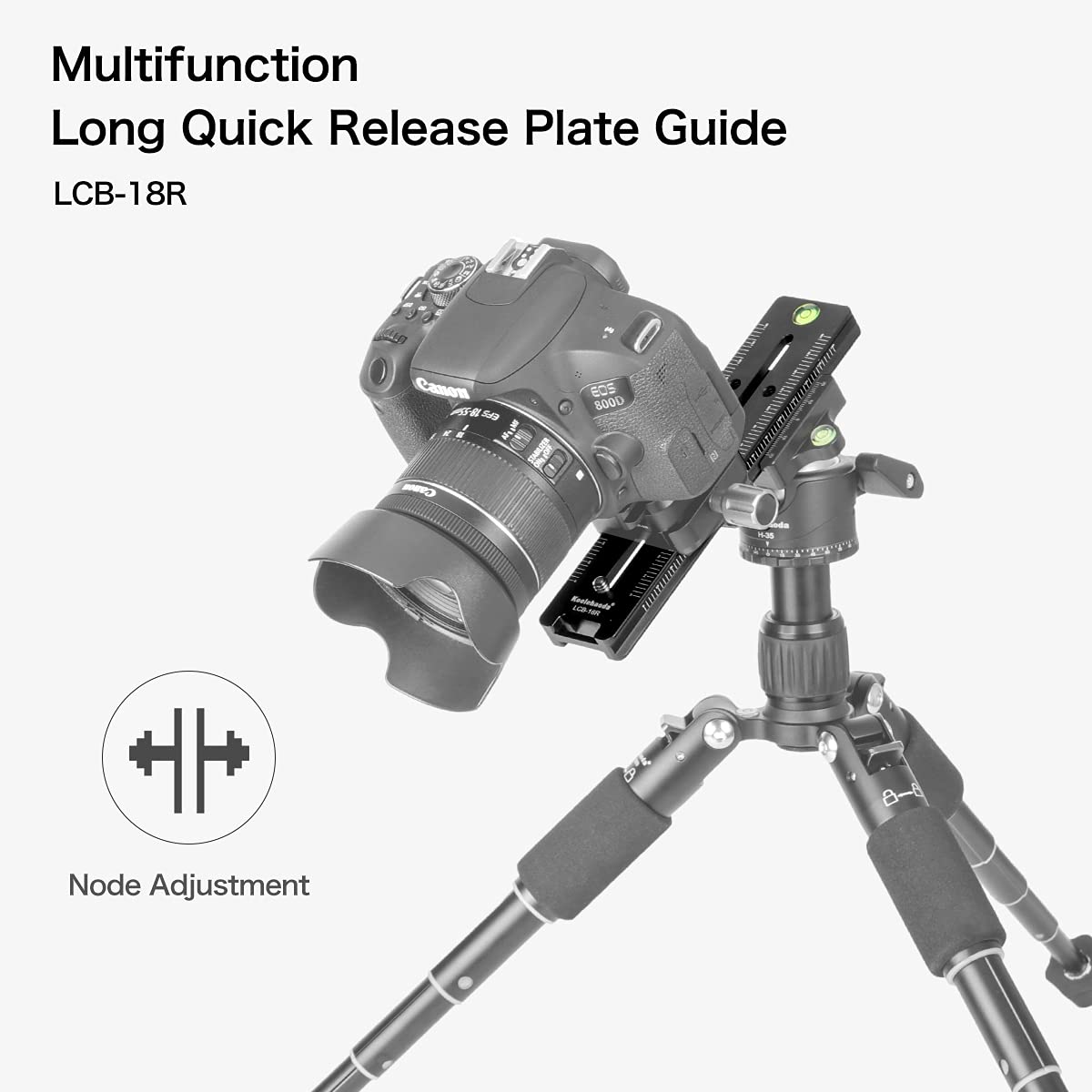 Koolehaoda 180Mm Quick Release Plate Rail Nodal Slide Dual Dovetail Plate With Bubble Level Compatible Arca Swiss