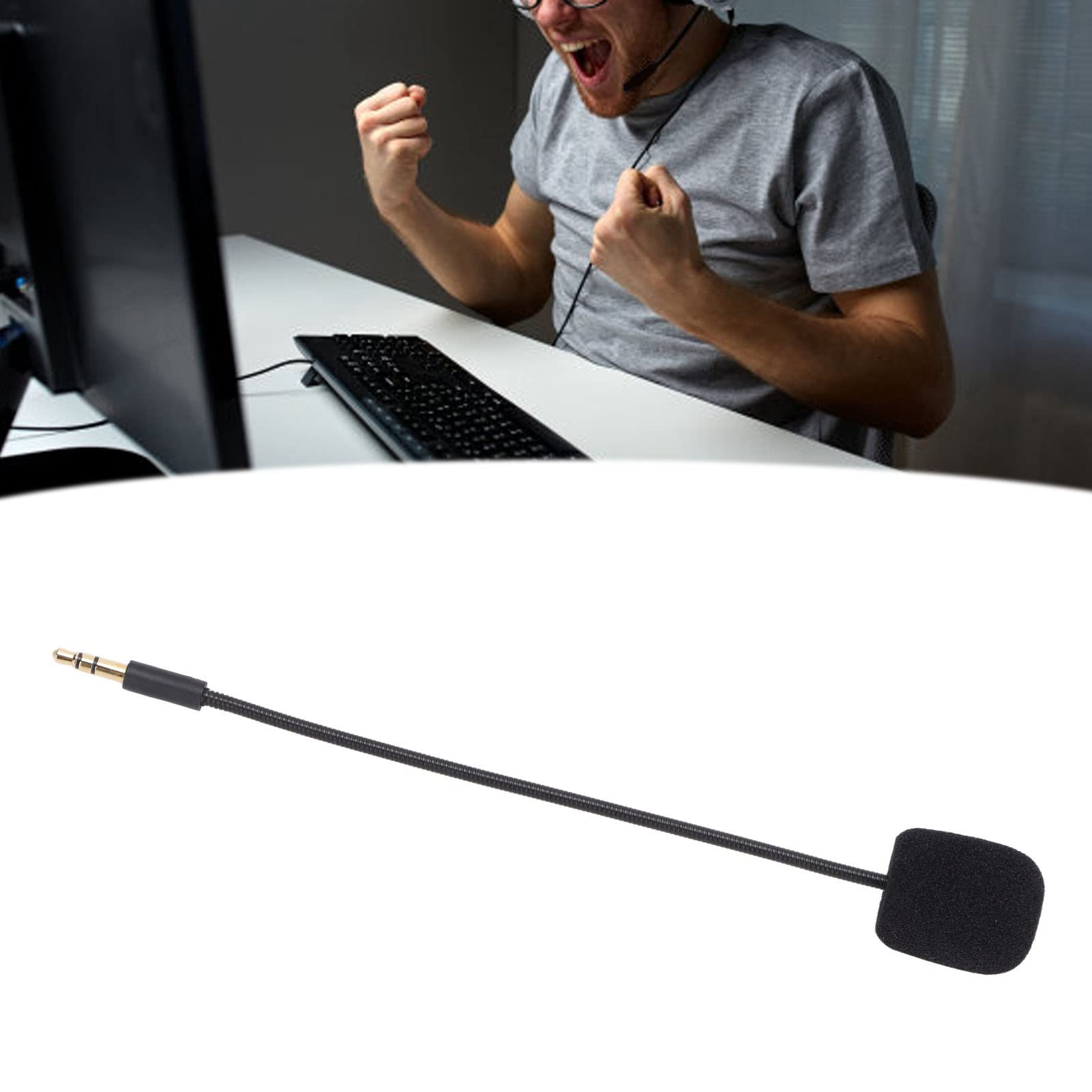 Universal 3.5 Mm Game Microphone, Replacement Of The Headset Microphone, 360 Degree Flexible Replacement Microphone, For Gaming