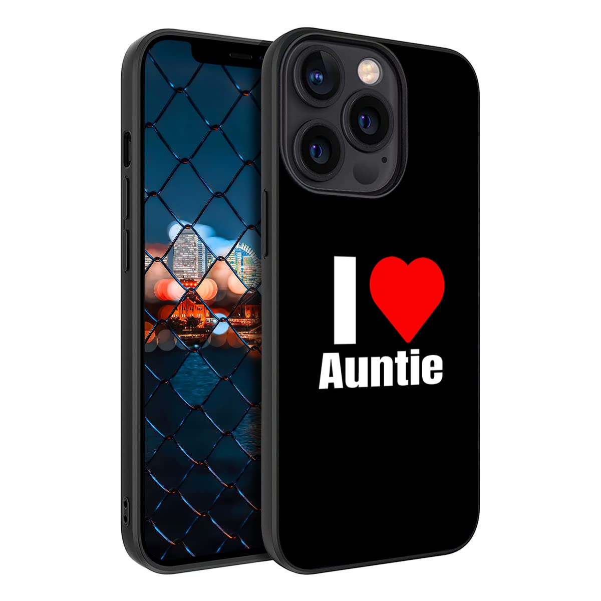 I Love My Auntie Red Heart Decor Phone Case For Iphone 14 13 12 11 Pro Max Mini Xr Xs Max 8 Plus 6S Plus Samsung Galaxy S23 S22
