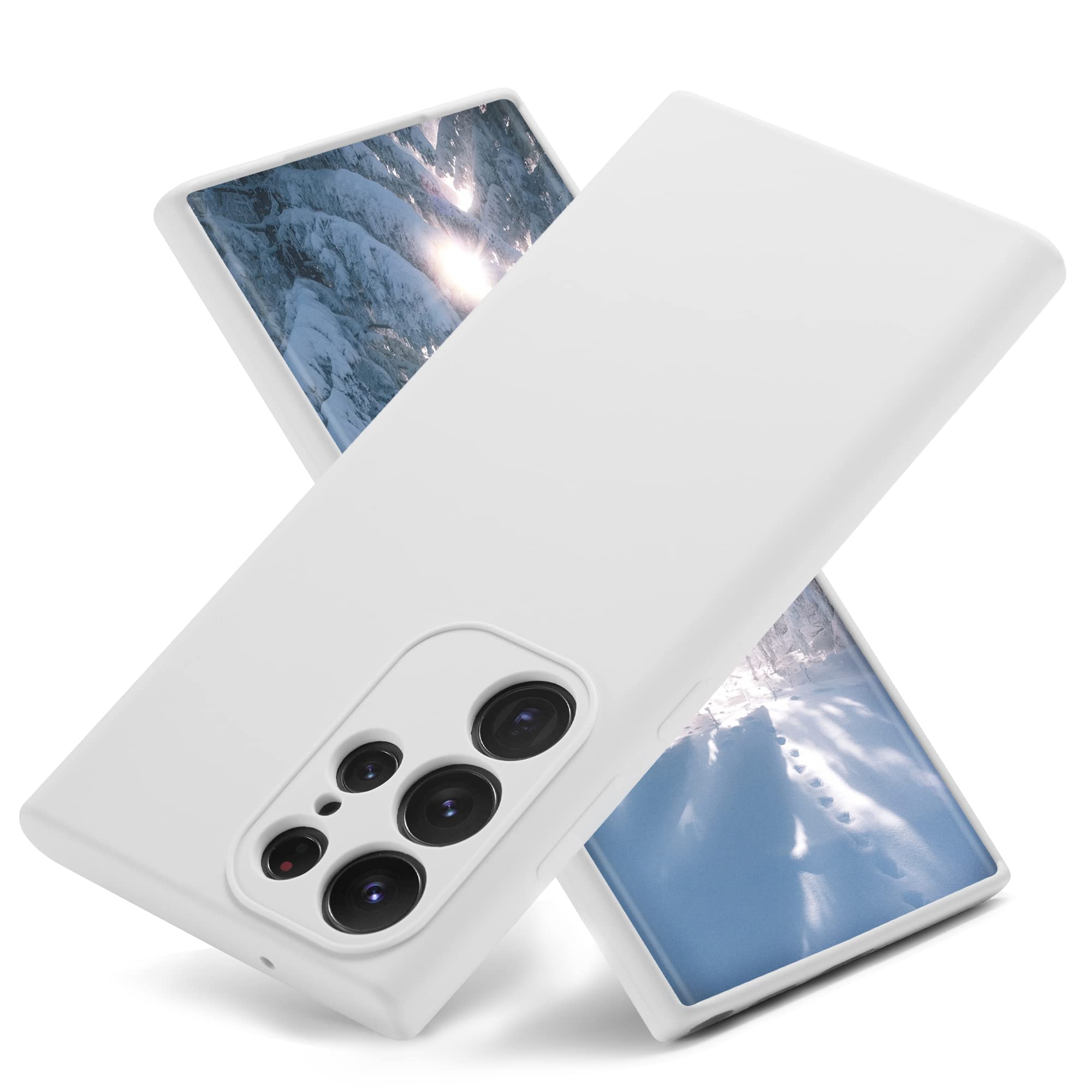 Varikke Compatible with Samsung Galaxy S23 Ultra Case Liquid Silicone, Skin Touch Gel Rubber Case with Soft Microfiber Lining, C