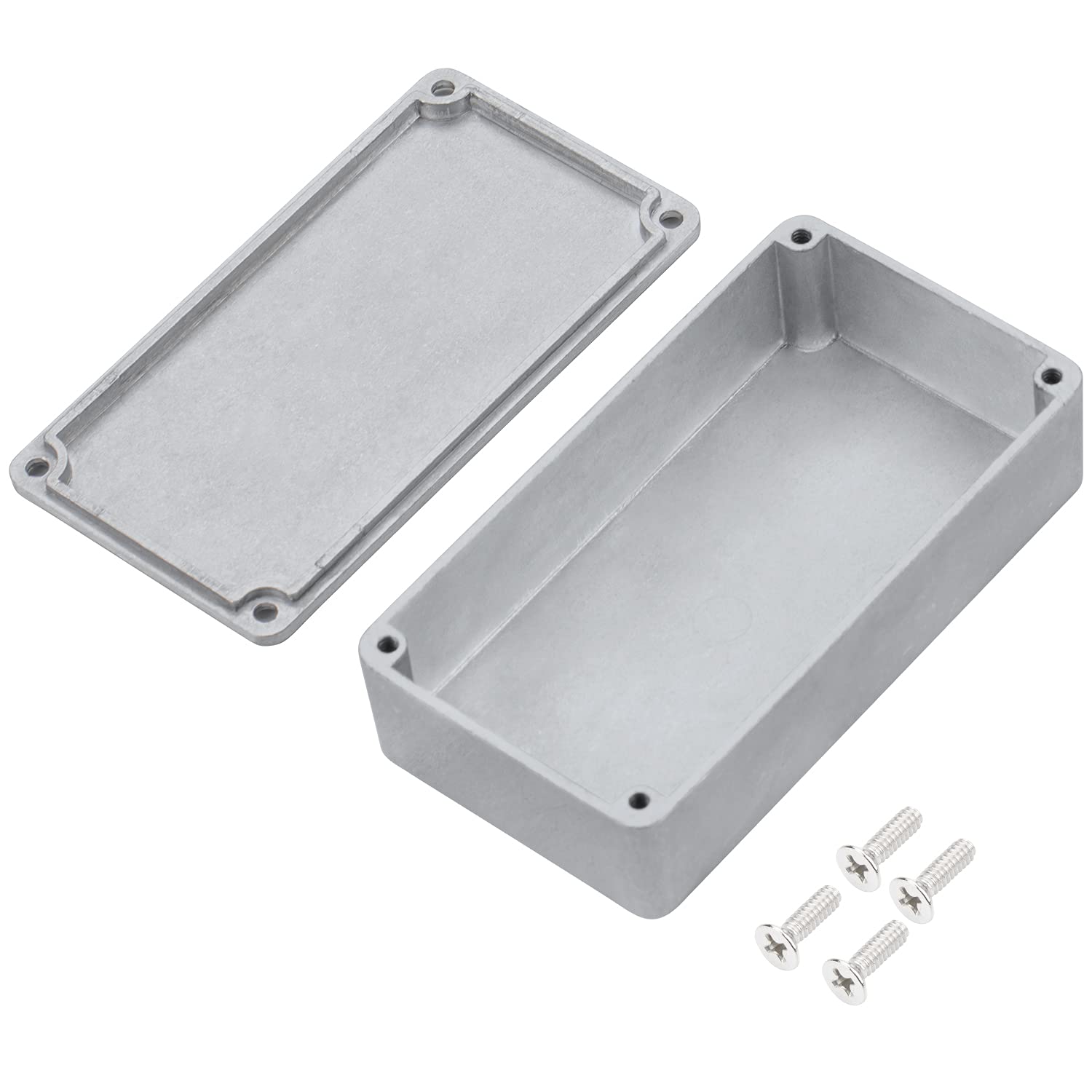 DaierTek 1590B Stomp Box Guitar Pedal Enclosure 112x61x32 MM Aluminum Guitar Pedal Box Diecast Stomp Box Case Unfinished Toggle 