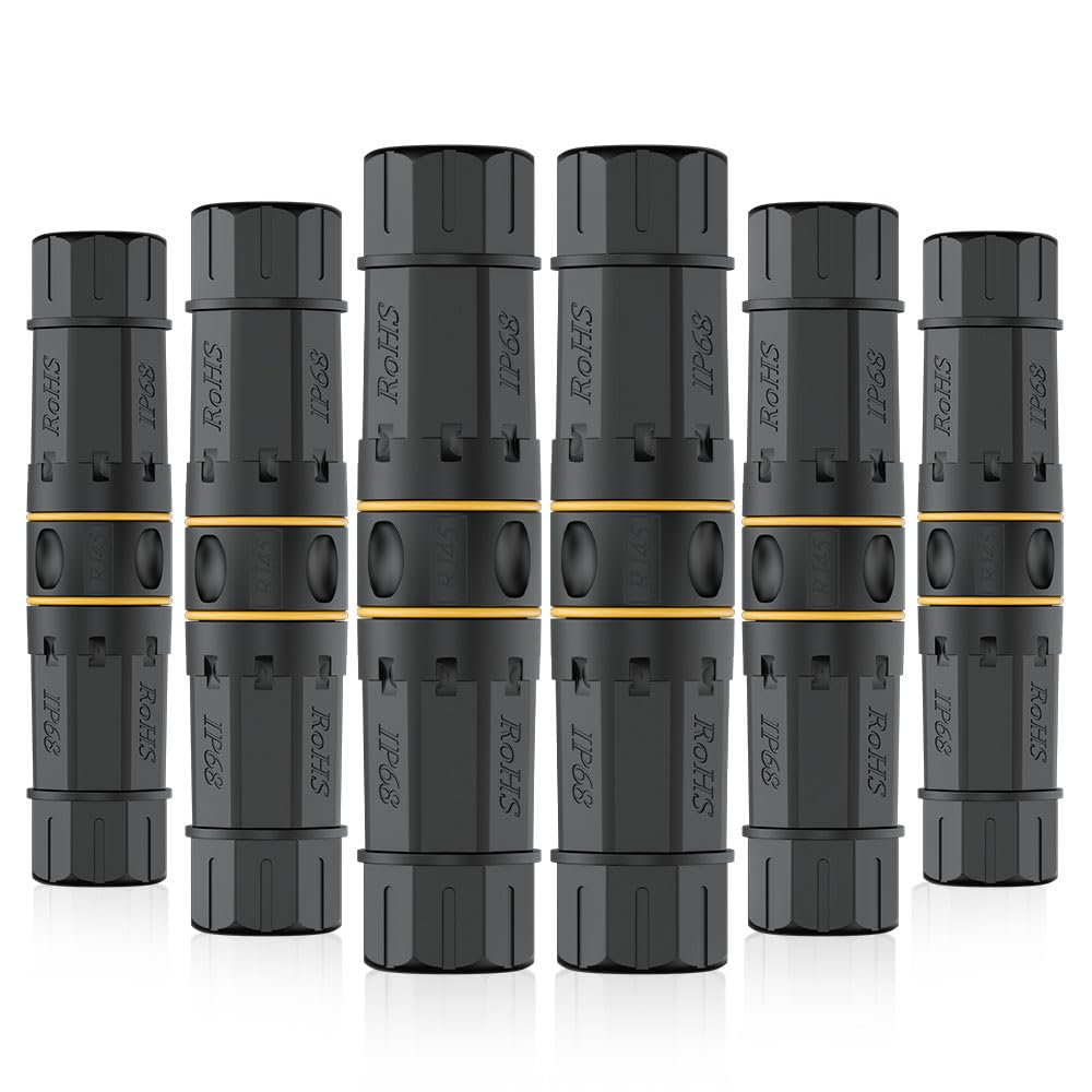 Fgb 10Gbps Waterproof Rj45 Coupler Cat7, Shielded Ip68 Waterproof Ethernet Connector, Waterproof Ethernet Coupler Outdoor Networ