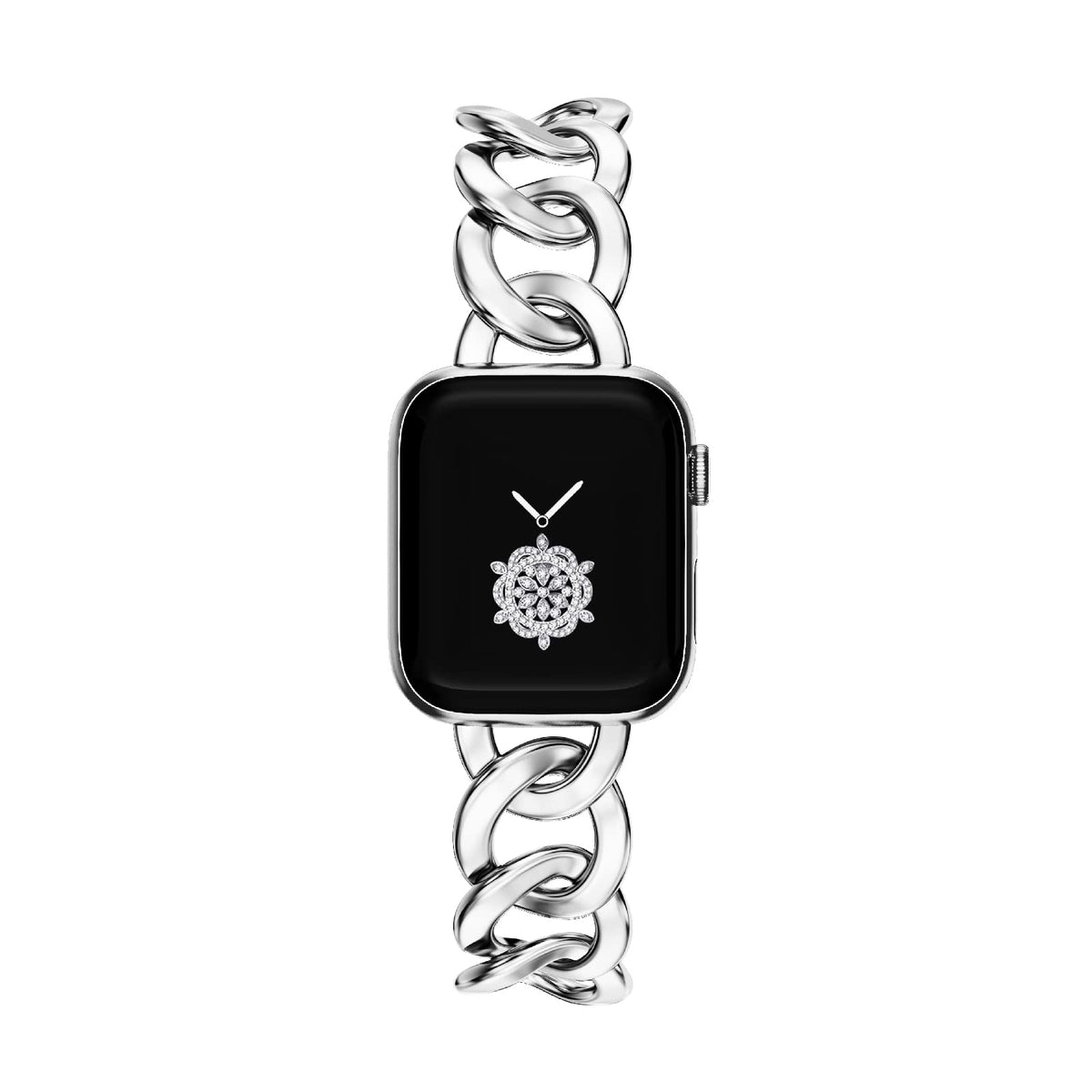 Kolgios 38/40/41 Mm Silver Women Stylish Cool Chain Durable Smartwatch Band Compatible For Apple Watch Band Series 9/8/7/6/5/Se