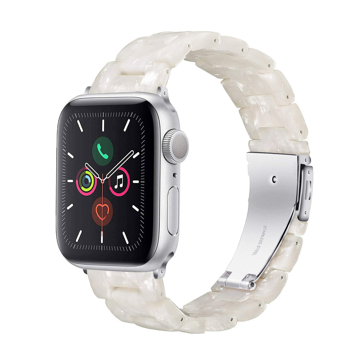 Wongeto Compatible With Apple Watch Band 38Mm 40Mm 41Mm Womens For Iwatch Se Resin Wristbands Replacement Dressy Bracelet Strap