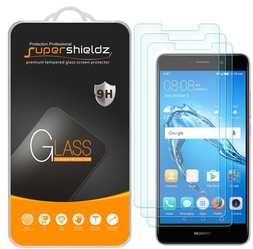 Supershieldz (3 Pack) Designed For Huawei Ascend Xt2 Tempered Glass Screen Protector, Anti Scratch, Bubble Free
