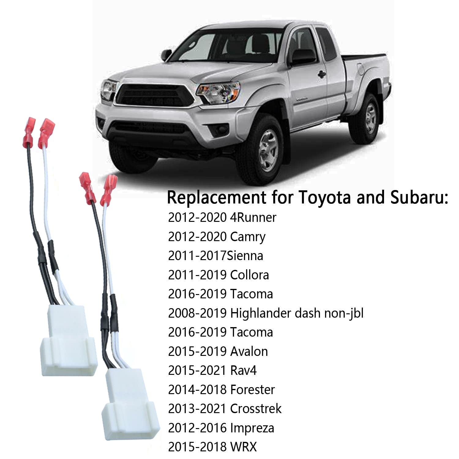 Car Tweeter Speaker Wire Harness Replacement For Toyota 4Runner Tacoma Rav4 Camry Subaru Wrx Forester Crosstrek Impreza 2012 202