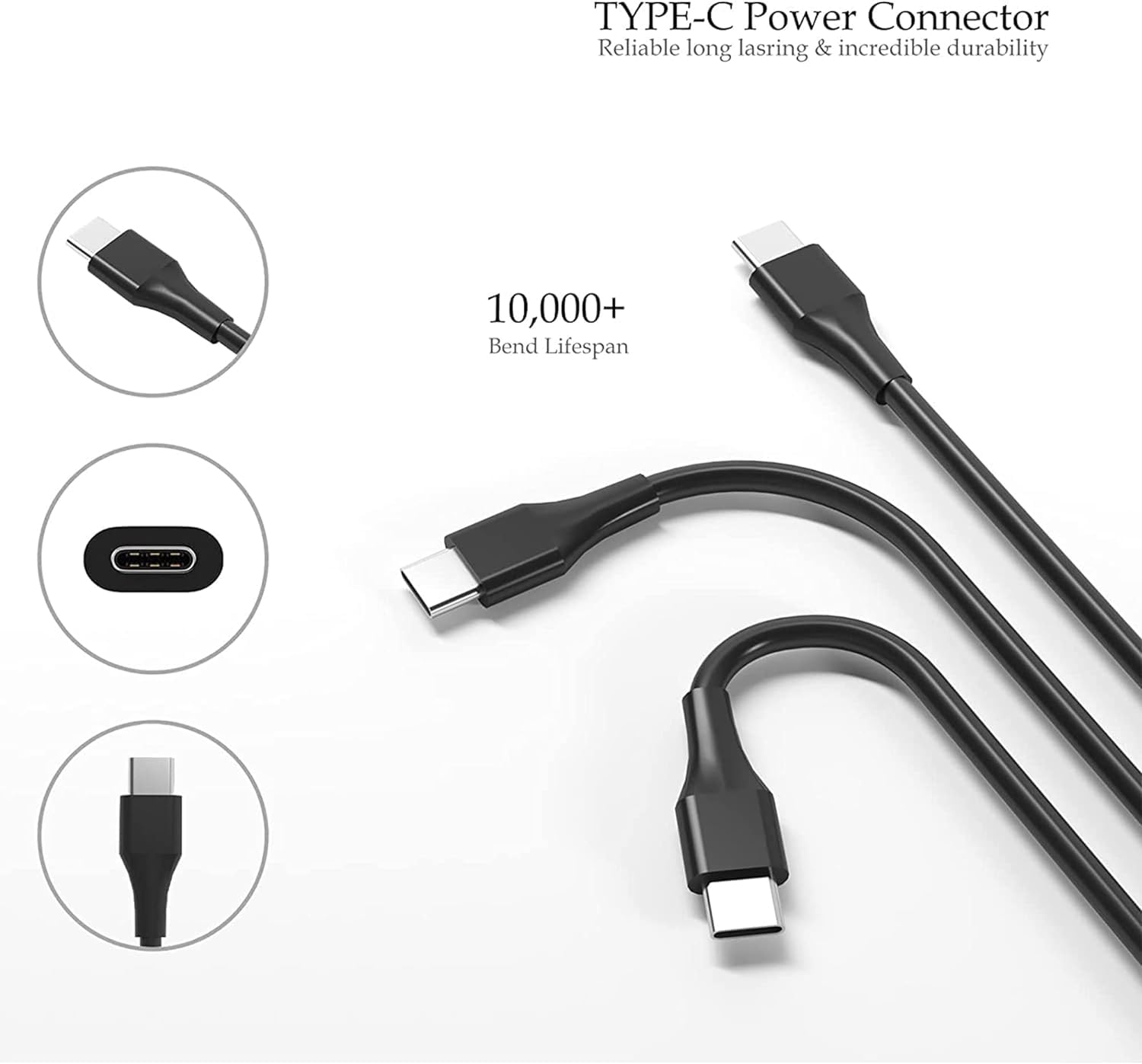 Universal Usb C Laptop Charger 65W 45W Chromebook Charger Usb C Replacement For Hp Lenovo Thinkpad/Yoga Dell Chromebook/Latitude