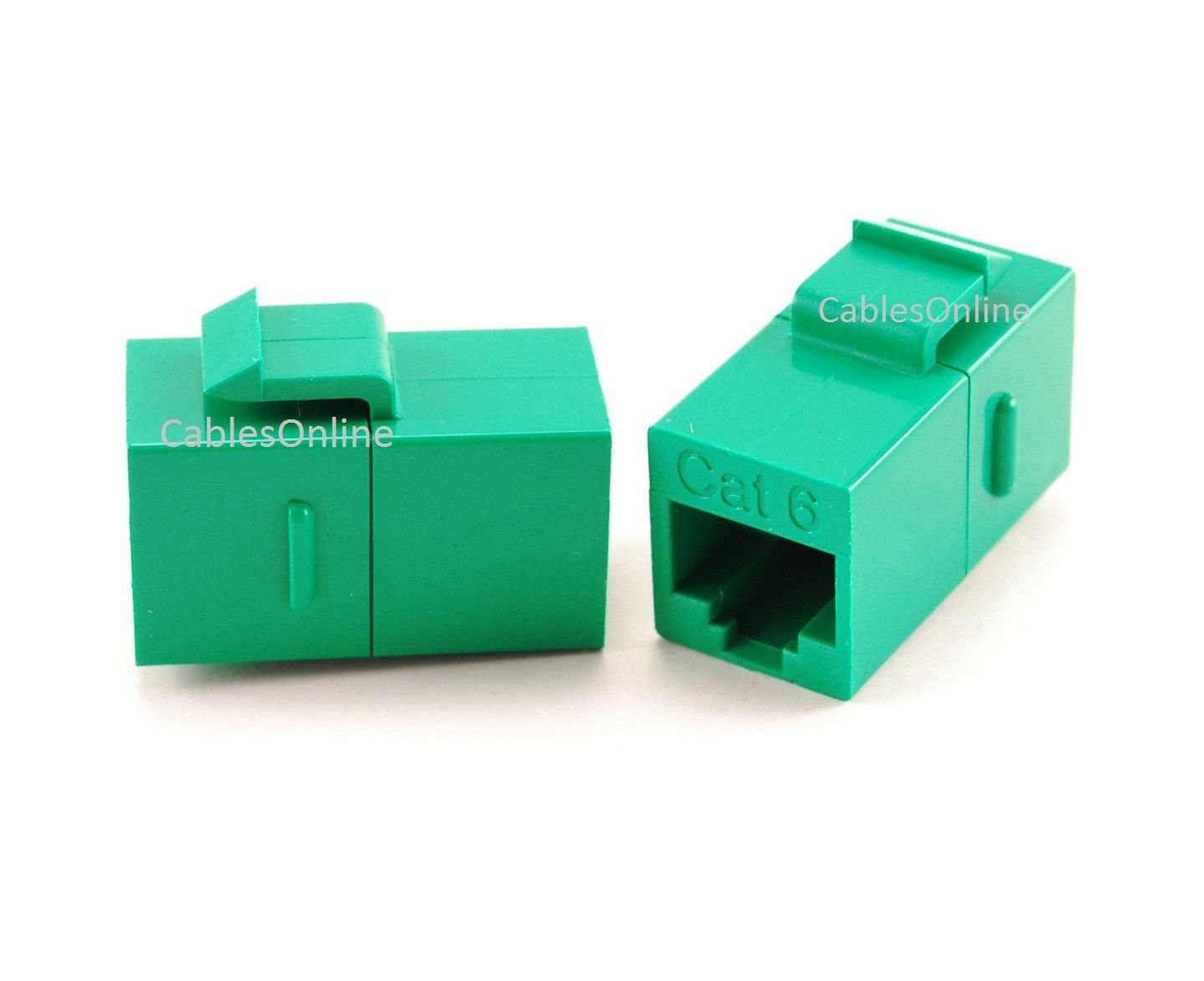 Cablesonline, 6 Pack Cat6 Female/Female Rj45 Ethernet Green Keystone Jack Coupler, Wp C02Gr 6