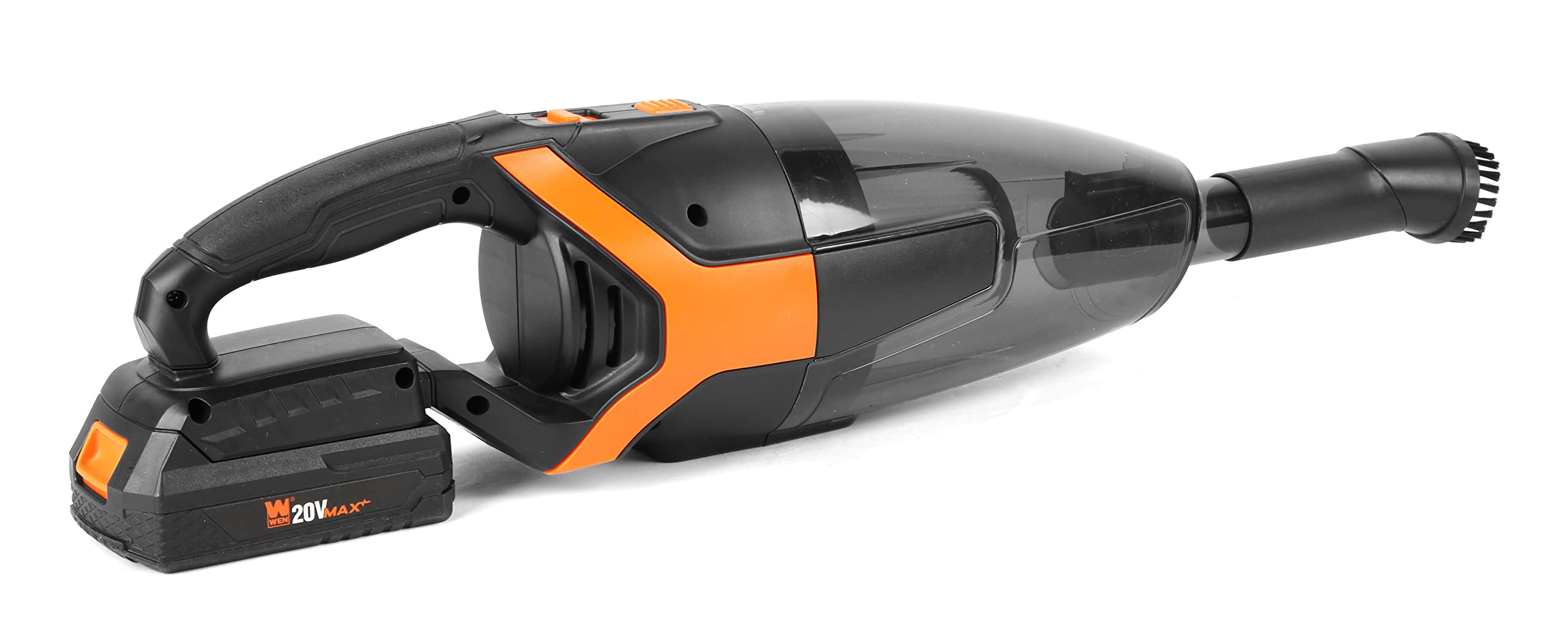 Wen 20V Max Cordless Handheld Vacuum Cleaner Kit With 2.0 Ah Lithium Ion Battery And Charger, Black