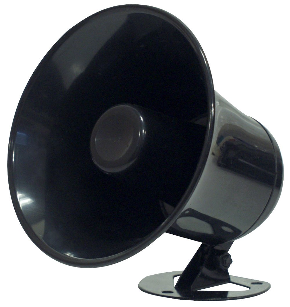 Pyramid Outdoor Trumpet Car Horn Speaker - 5    Pa Horn Speaker w/ 8 Ohms Impedance, 15 Watt Power, Adjustable Bracket, 10 Pre-