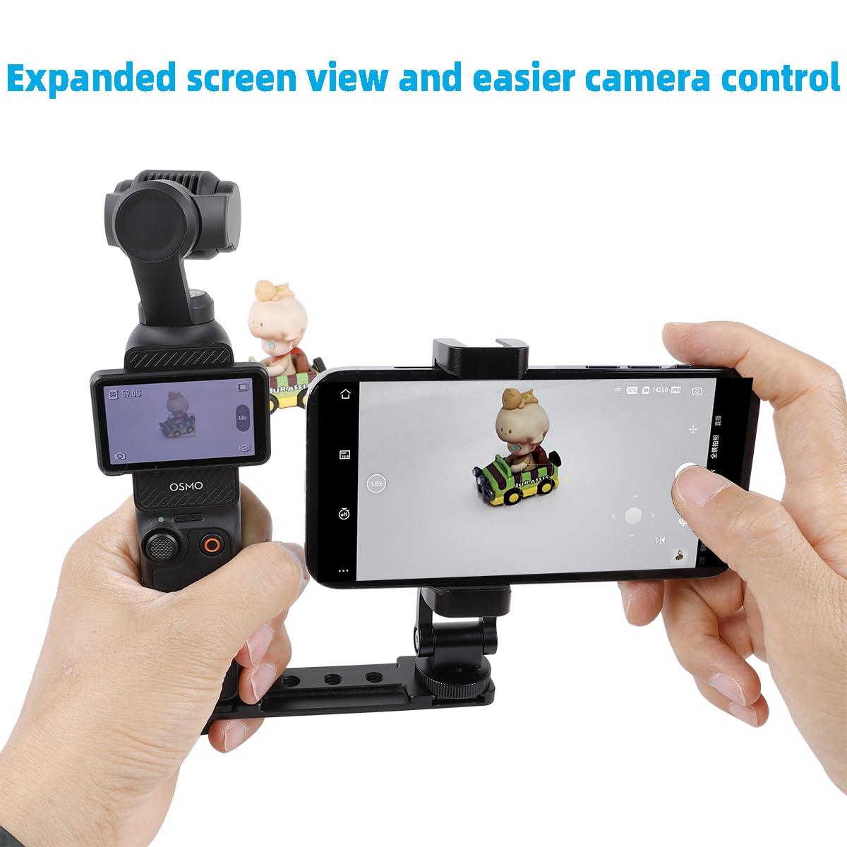 Leenconghui Aluminium Alloy Phone Holder Mount For Dji Pocket 3, Cell Phone Holder Tripod Adapter Phone Clip Expansion Accessori