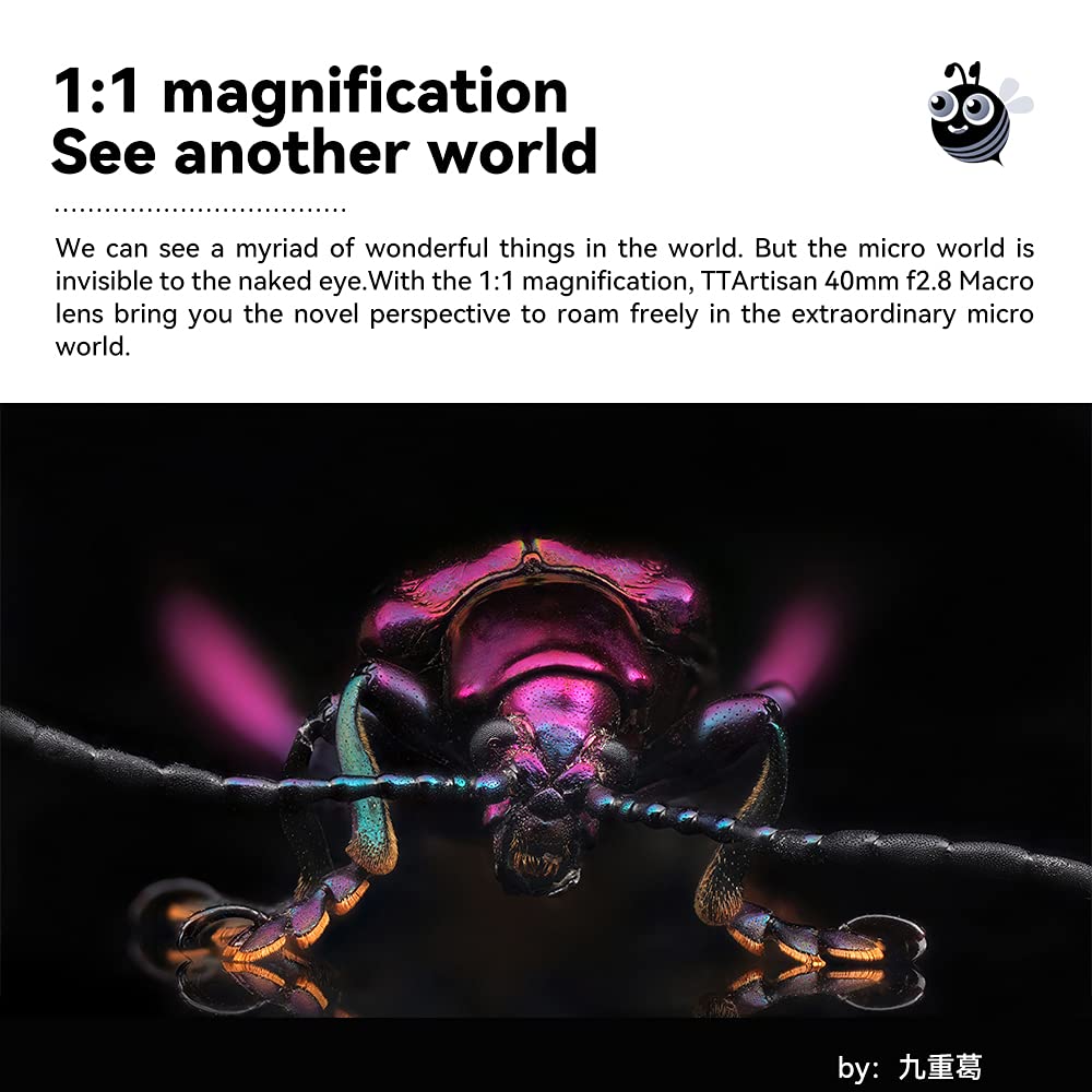 Ttartisan 40Mm F2.8 Macro Lens Aps C Frame 1:1 Magnification Lens Manual Focus Camera Lenses For Z Mount Z5 Z6 Z7 Z6Ii Z6Iii Z7Ii Zfc Z30 Z50 Z50Ii Z9 Z8 Zf