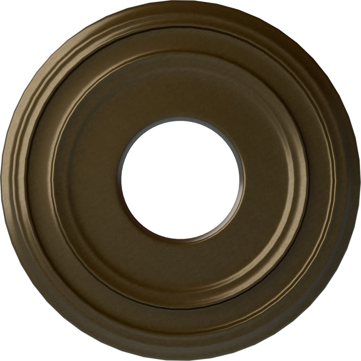 12 3/8OD x 4ID x 1 1/8P Classic Ceiling Medallion (Fits Canopies up to 7 1/4), Hand-Painted Brass