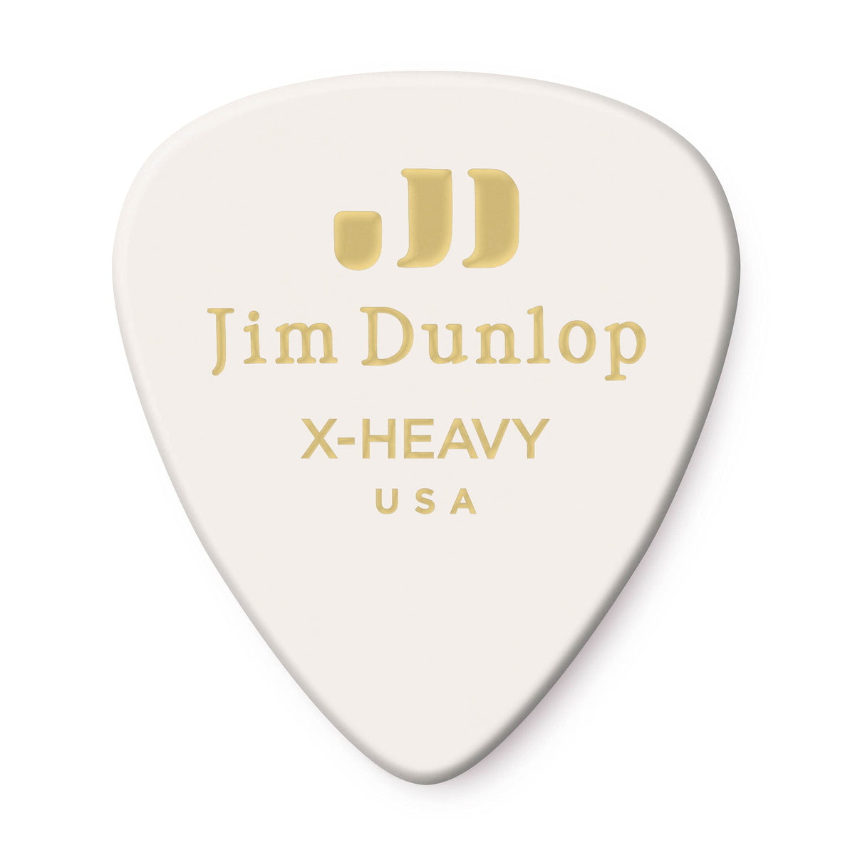 Jim Dunlop 483P01Xh Genuine Celluloid, White, Extra Heavy, 12/Player'S Pack