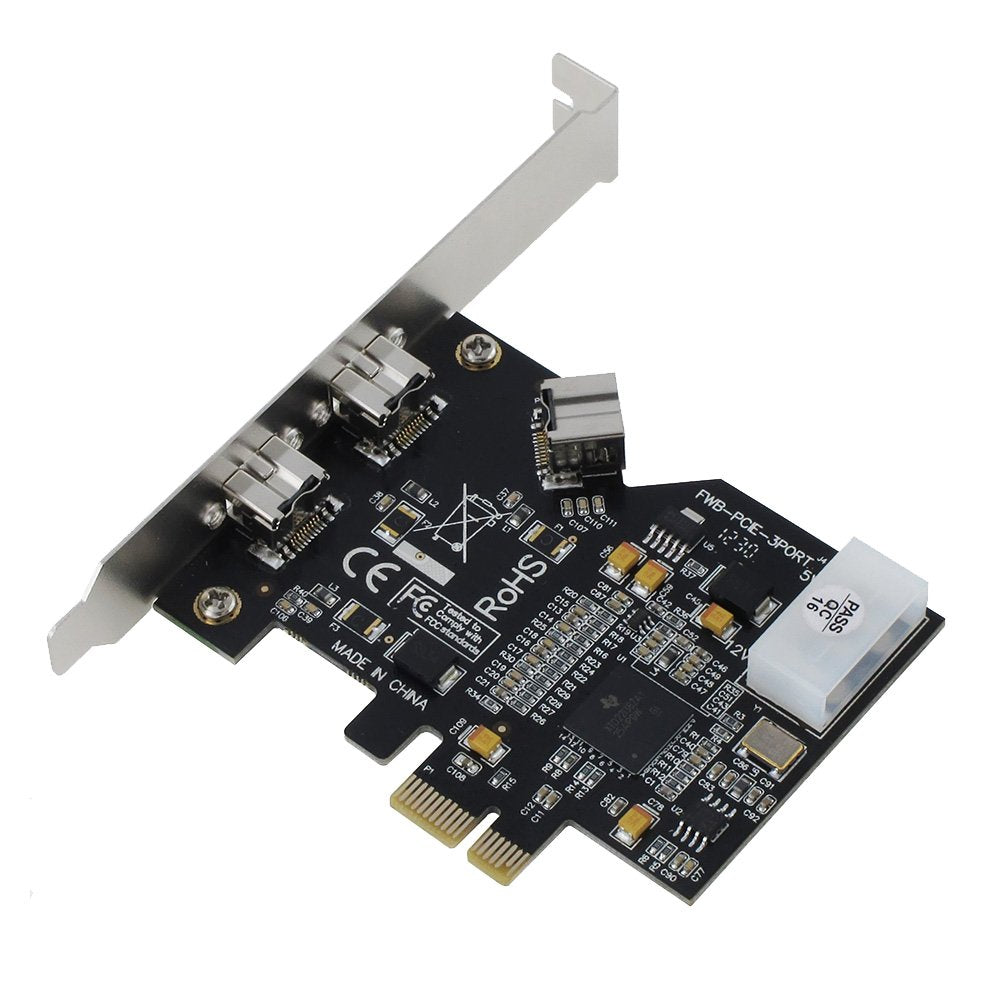 Sedna - Pci-Express Ieee 1394B Firewire 3 Port Controller Card (2 External + 1 Internal)