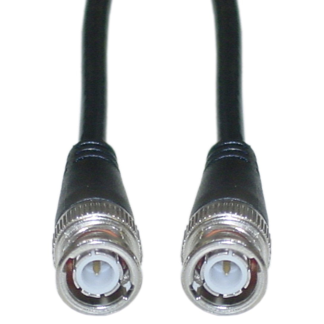 Cablewholesale Rg58/Au Coaxial Cable W/Bnc Connectors, Black, Bnc Male To Male, Copper Stranded Center Conductor, 25 Foot Bnc Ca