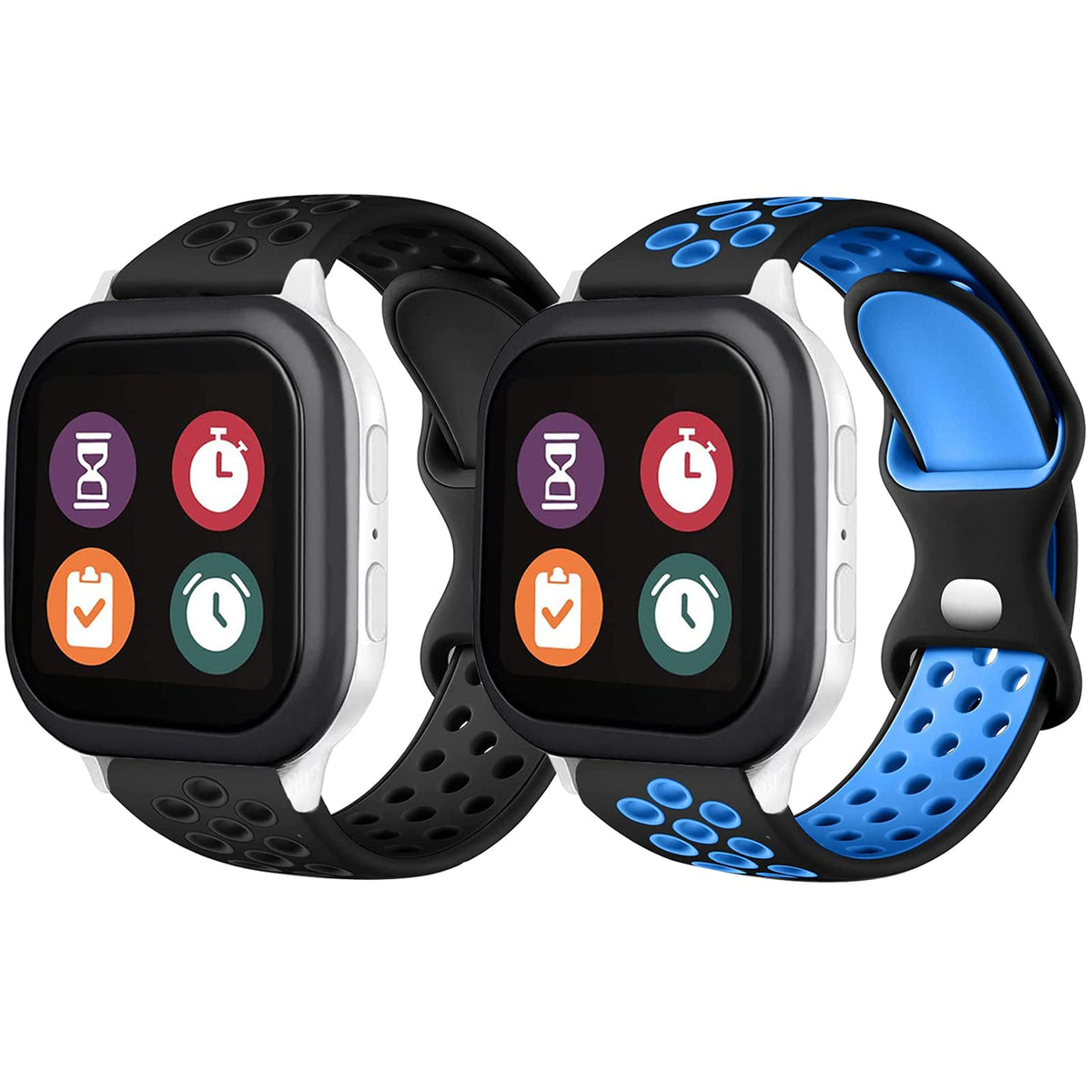 2 Packs Gizmo Watch Band Replacement For Kids, Silicone Sport 20Mm Soft Breathable Smartwatch Band Compatible With Gizmo Watch 3