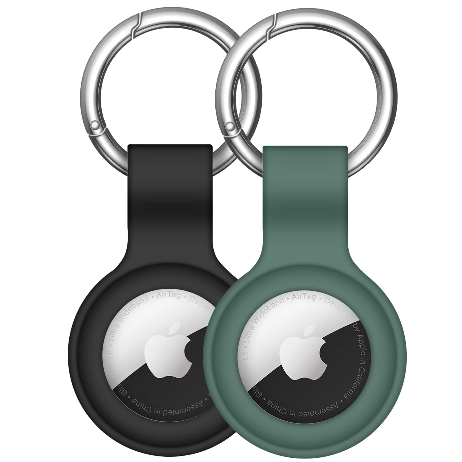 ?2 Pack? Linsaner Compatible With Airtag Case Keychain Air Tag Holder Silicone Airtags Key Ring Cases Tags Chain Apple Airtag Gp