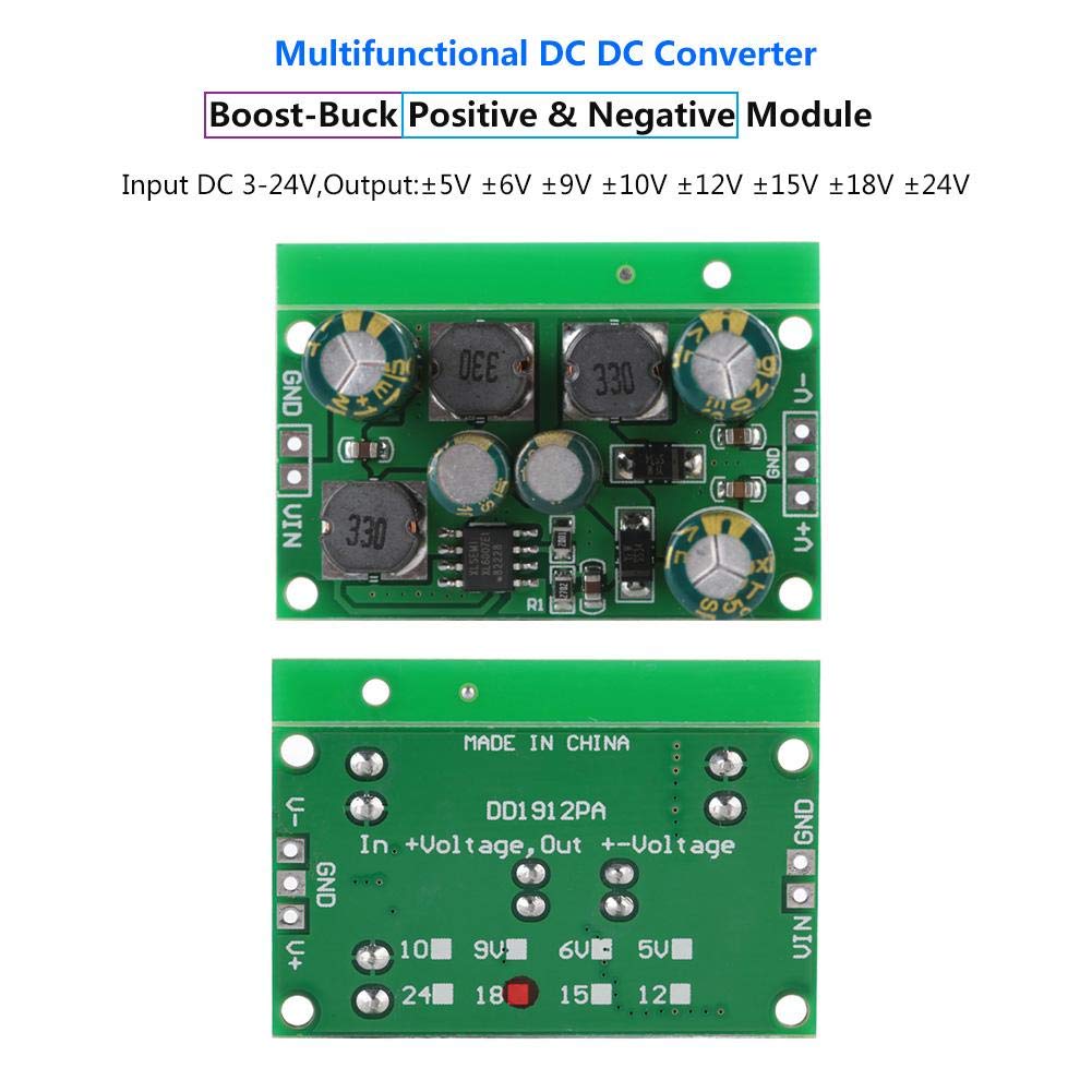 Ywbl Wh Dc Dc Positive & Negative Voltage Boost Buck Converter Output 5V, 6V, 9V, 10V, 12V, 15V, 18V, 24V (Output Voltage 15Vdc)