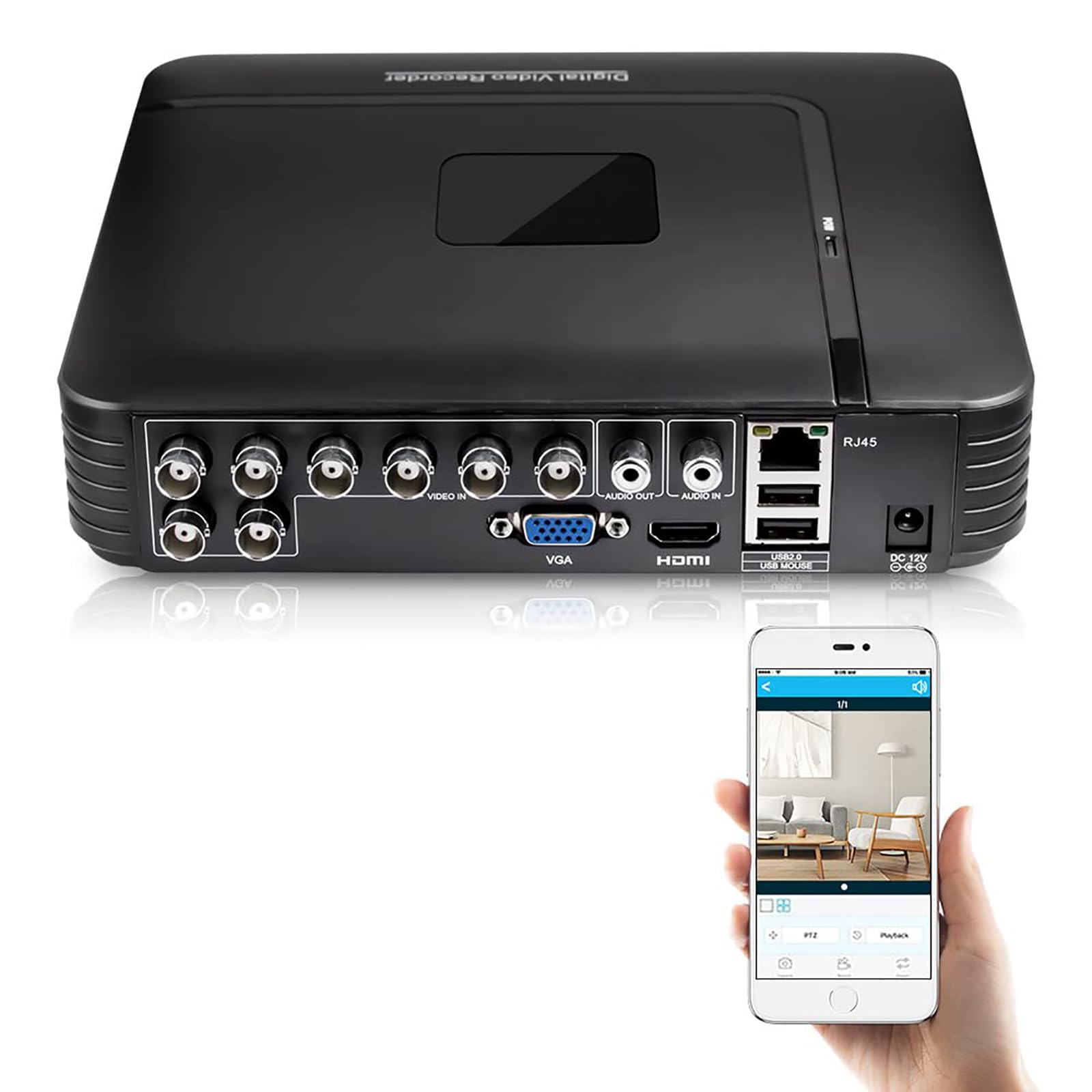 1080P 8Ch Surveillance Dvr Recorder H.265+ Standalone 4 In 1 Cctv Digital Video Recorder Dvr For Security Camera Home Surveillan