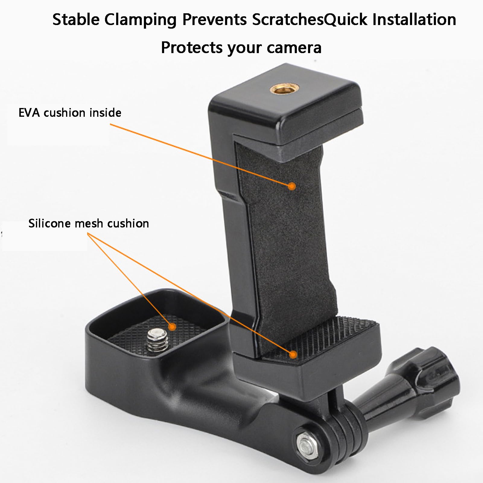 Camera Phone Holder Mount For Dji Osmo Pocket 3 Cell Phone Holder Tripod Adapter Phone Clip Clamp Expansion Accessories With 1/4