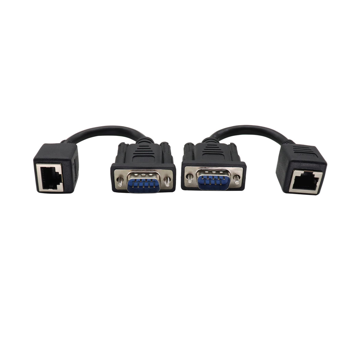 Zuyook Db9 Rs232 To Rj45 Extender Adapter, Db9 9 Pin Serial Port Male To Rj45 Cable Cat5 Cat6 Ethernet Lan Console Extend Adapte