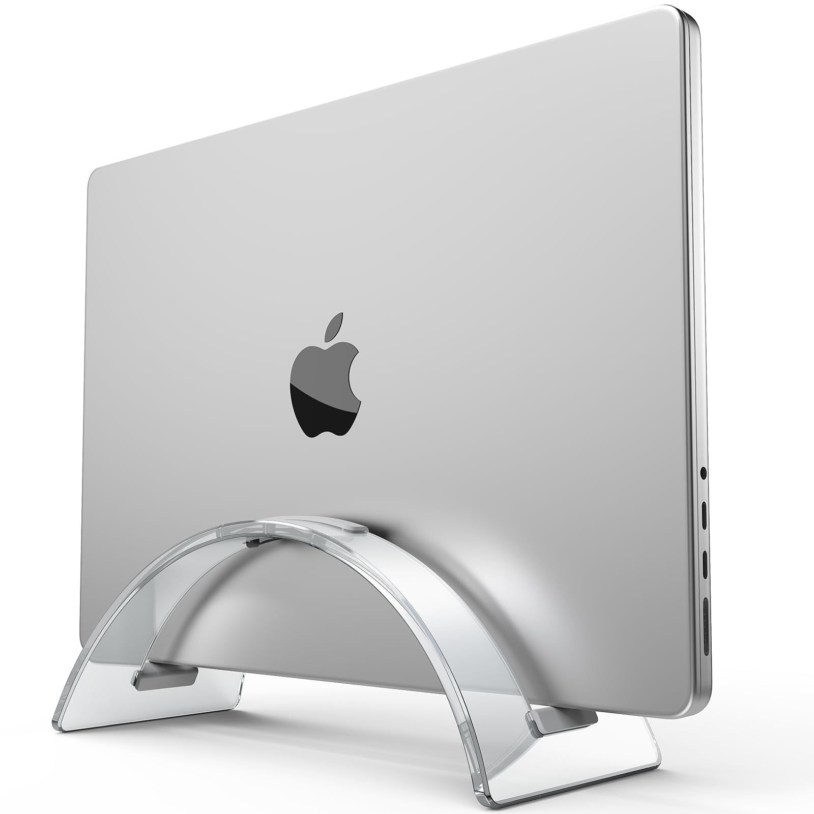Acrylic Vertical Laptop Stand for Desk,Acrylic Invisible Desktop Notebook Dock,Vertical Laptop Holder SpaceSaving Organizer for