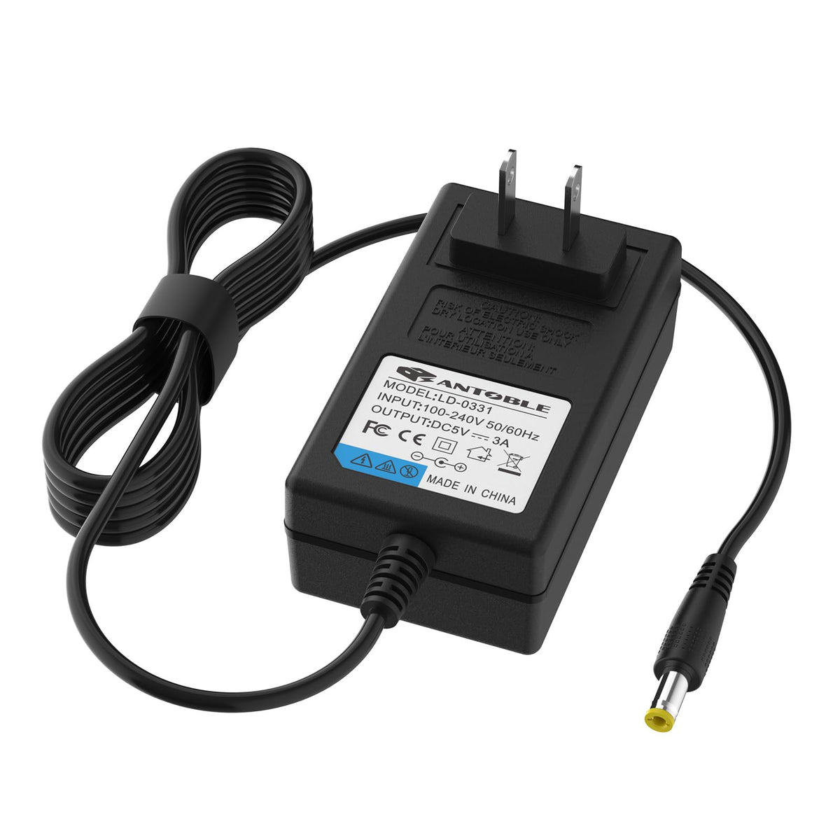 Antoble Dj Controller Power Supply For Pioneer Pro Ddj Sx3 Ddj Sx2 Djj Sx1 Charger, 5V 3A Dj Controller Power Cord Compatible With Pioneer Ddj Sx Series Mixer Adapter Replacement Wall Charger Part