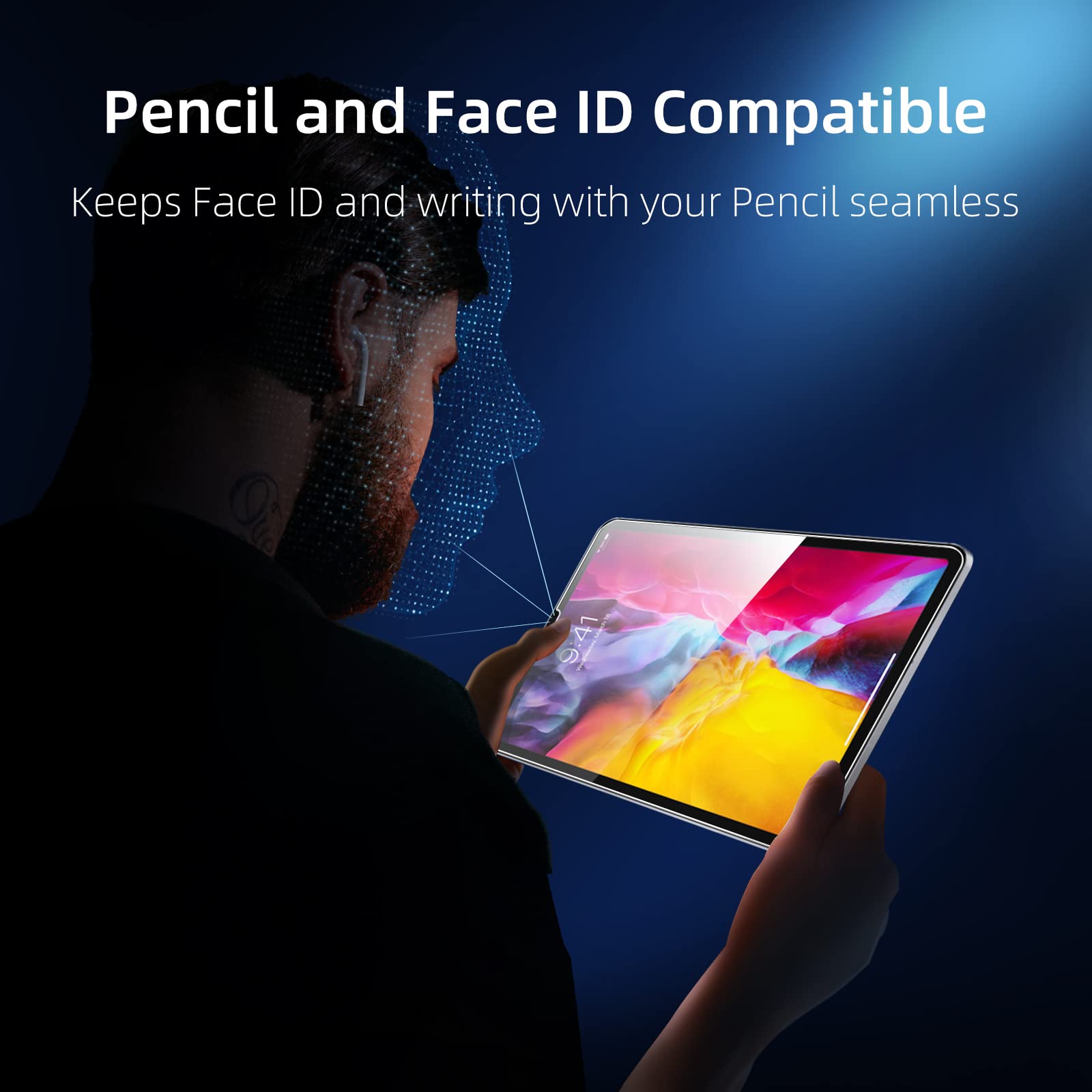 New'C 2 Pack Designed For Ipad Air 5/4 10.9 Inch (2022/2020), Ipad Pro 11 Inch (2022/2021/2020/2018) Screen Protector Tempered G