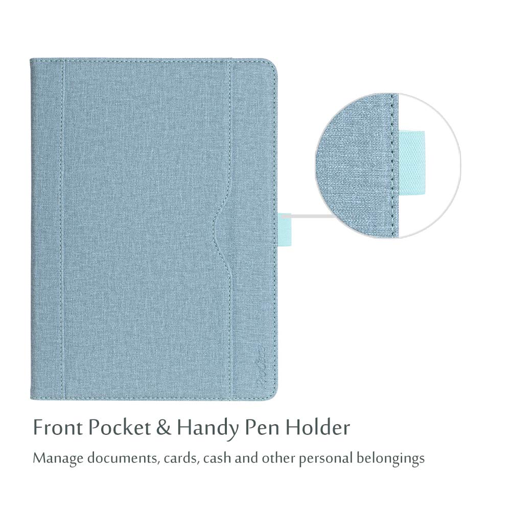 Procase For Ipad 9.7 Inch Ipad 6Th/5Th Generation Case 2018 2017/Ipad Air 2/Air 1 Case, Premium Leather Folio Corner Protection Multi Angle Viewing Stand Cover With Front Pocket Pen Loop  Teal