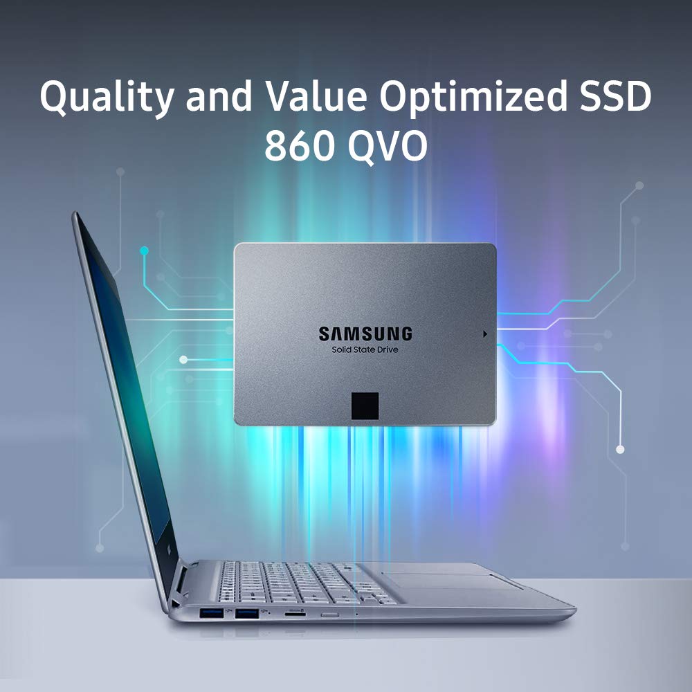 Samsung 860 Qvo Ssd 4Tb - 2.5 Inch Sata 3 Internal Solid State Drive With V-Nand Technology (Mz-76Q4T0B/Am), Gray