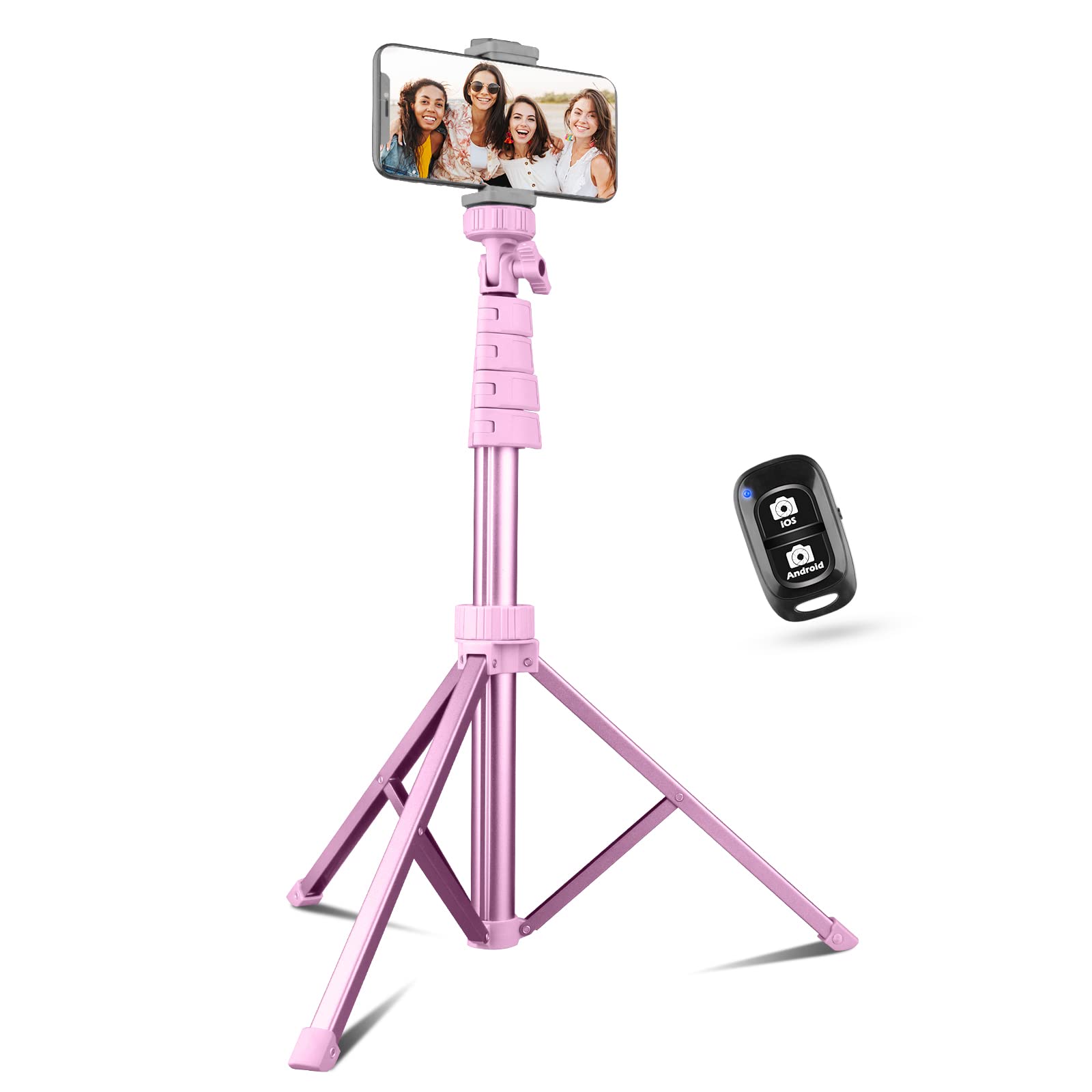 Sensyne 62 Phone Tripod & Selfie Stick, Extendable Cell Phone Tripod Stand with Wireless Remote and Phone Holder, Compatible wit