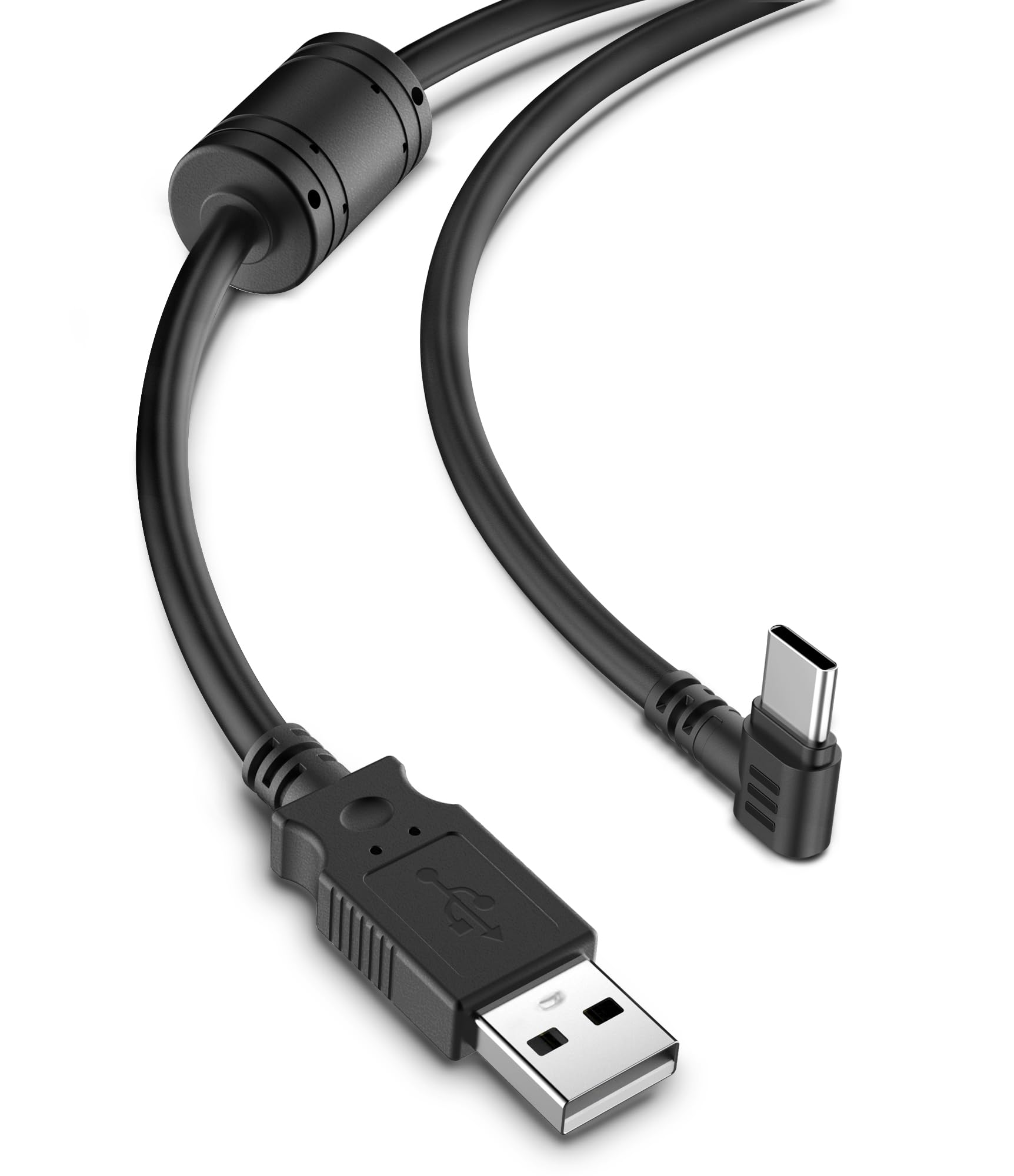 Yqmajim Dash Cam Power Cord,(10Ft Usb Type C) Thicker Usb C 90 Degree Charger Cable With Magnetic Ring, Car Mirror Camera Chargi