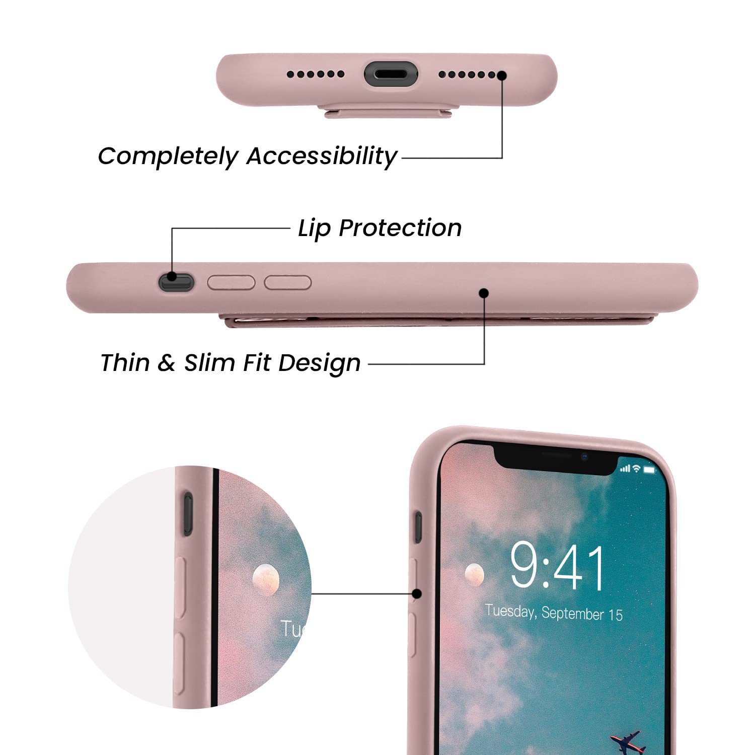 Laudtec Silicone Kickstand Case Compatible With Iphone Xr Case Vertical And Horizontal Stand Hand Strap Metal Kickstand, Flexibl