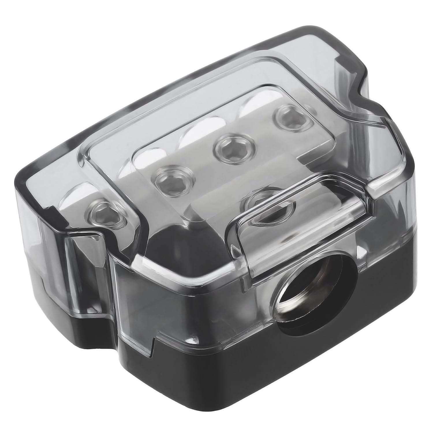 Bojack 4 Way Power Distribution Connecting Block 1X0/2/4 Gauge Input 2X4/8 Gauge Output Power Distribution Block For Car Amplifi