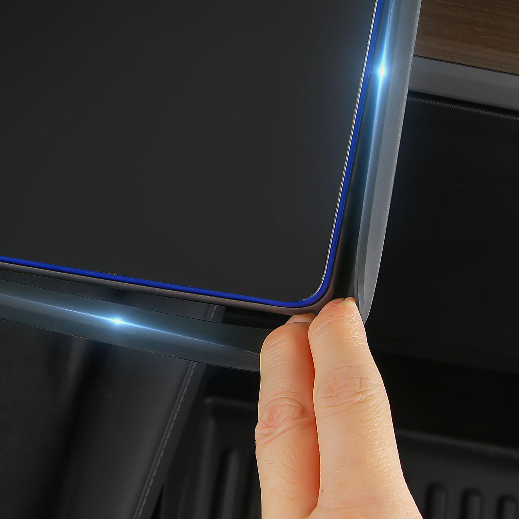 Evfitus For Tesla Model Y 3 Accessories Screen Frame Protector Silicone Center Console Screen Frame Protector