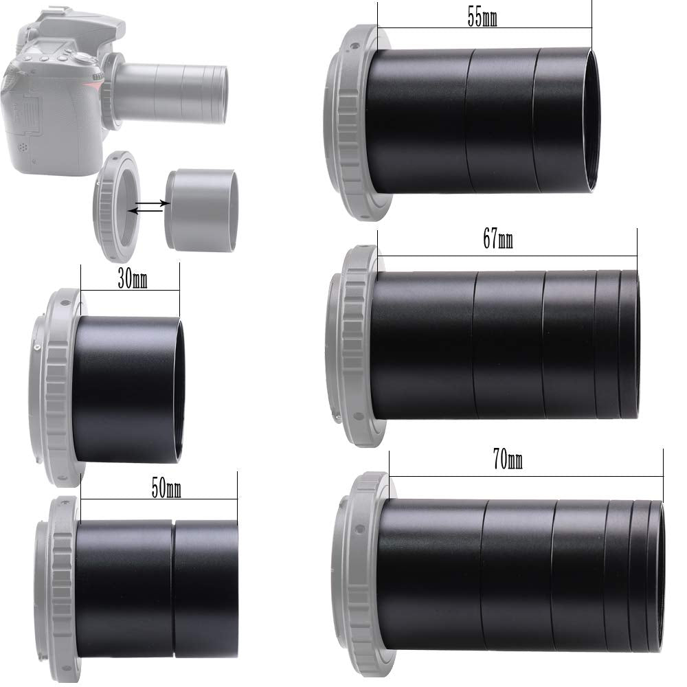 Starboosa Telescope T2 Extension Tube Kit For Cameras And Eyepieces   Length 3Mm 5Mm 7Mm 15Mm 20Mm 30Mm   M42X0.75 On Both Sides